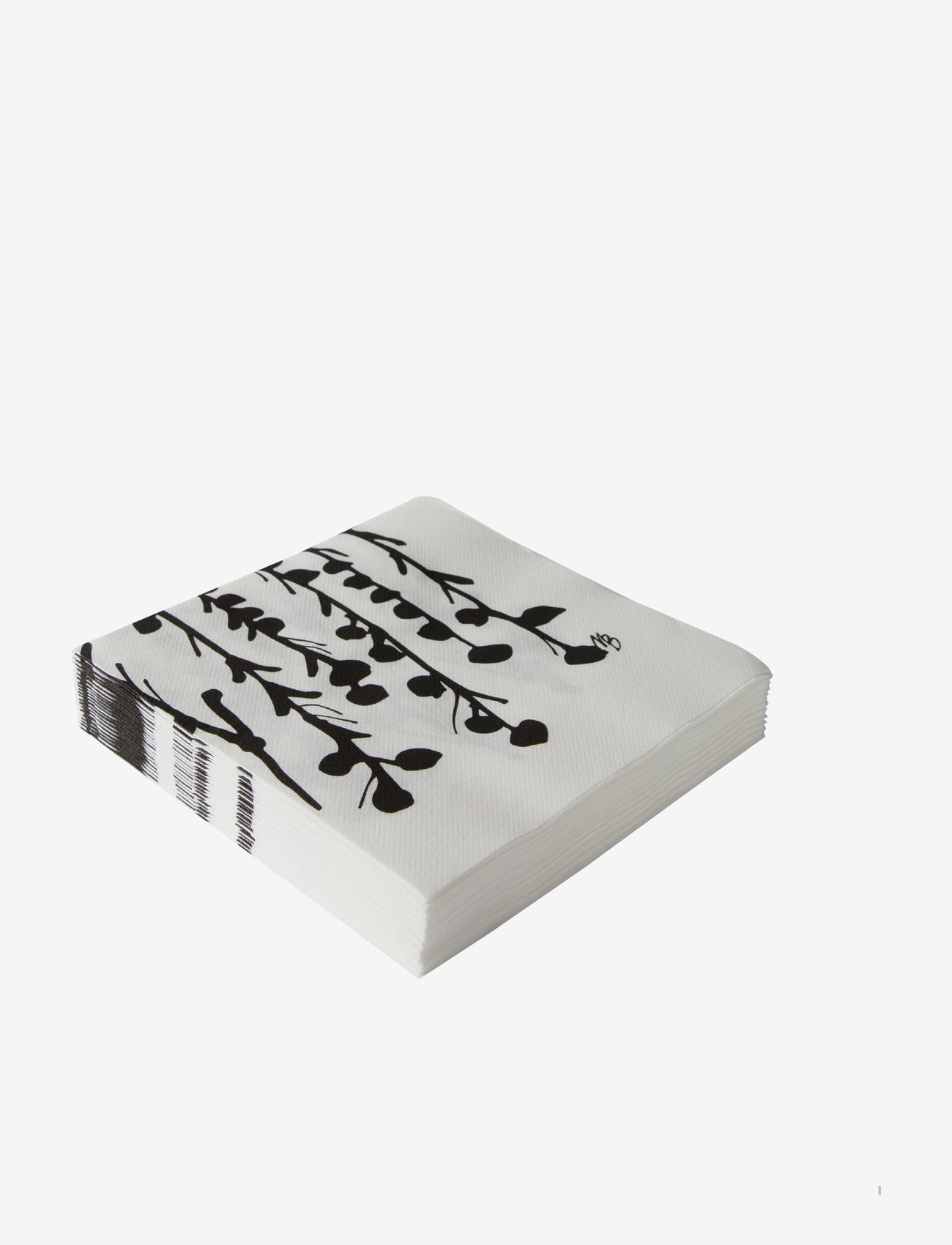 Kunstindustrien - Napkins - Wild Flowers - papierservietten - black pattern - 0