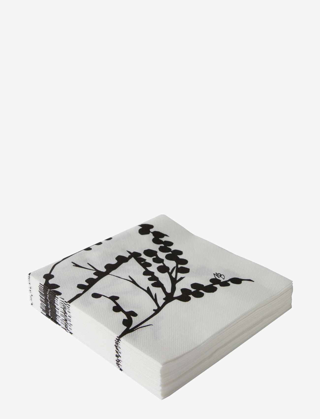 Kunstindustrien - Napkins - Abstract Flowers - black pattern - 0