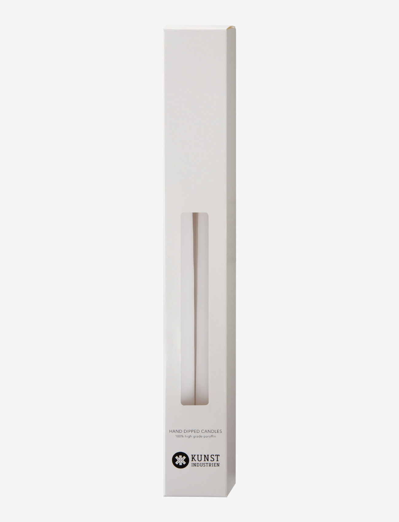 Kunstindustrien - Hand Dipped Candles, 4 pack - pikad küünlad - white - 2