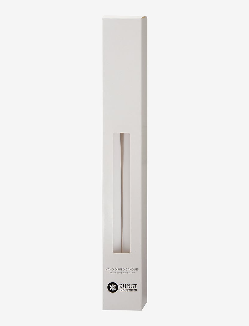 Kunstindustrien - Hand Dipped Candles, 4 pack - pikad küünlad - white - 2