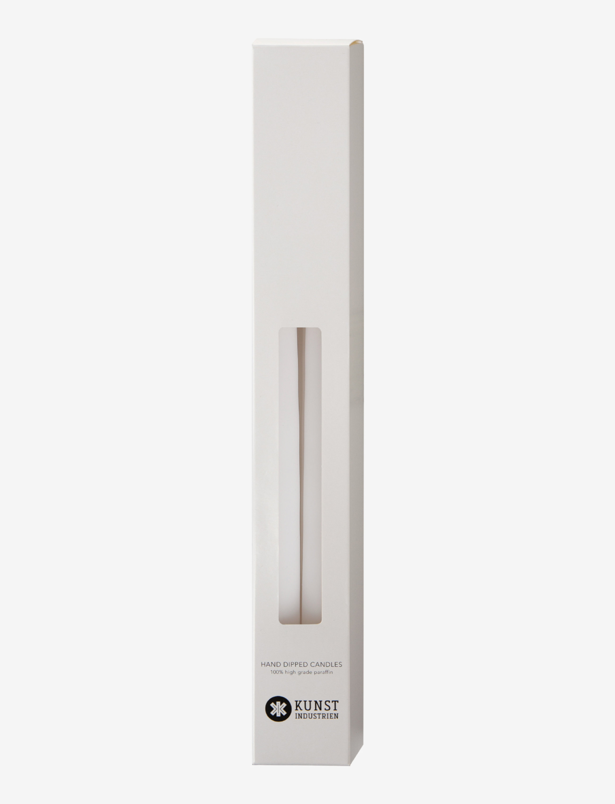 Kunstindustrien - Hand Dipped Candles, 4 pack - taper candles - white - 2