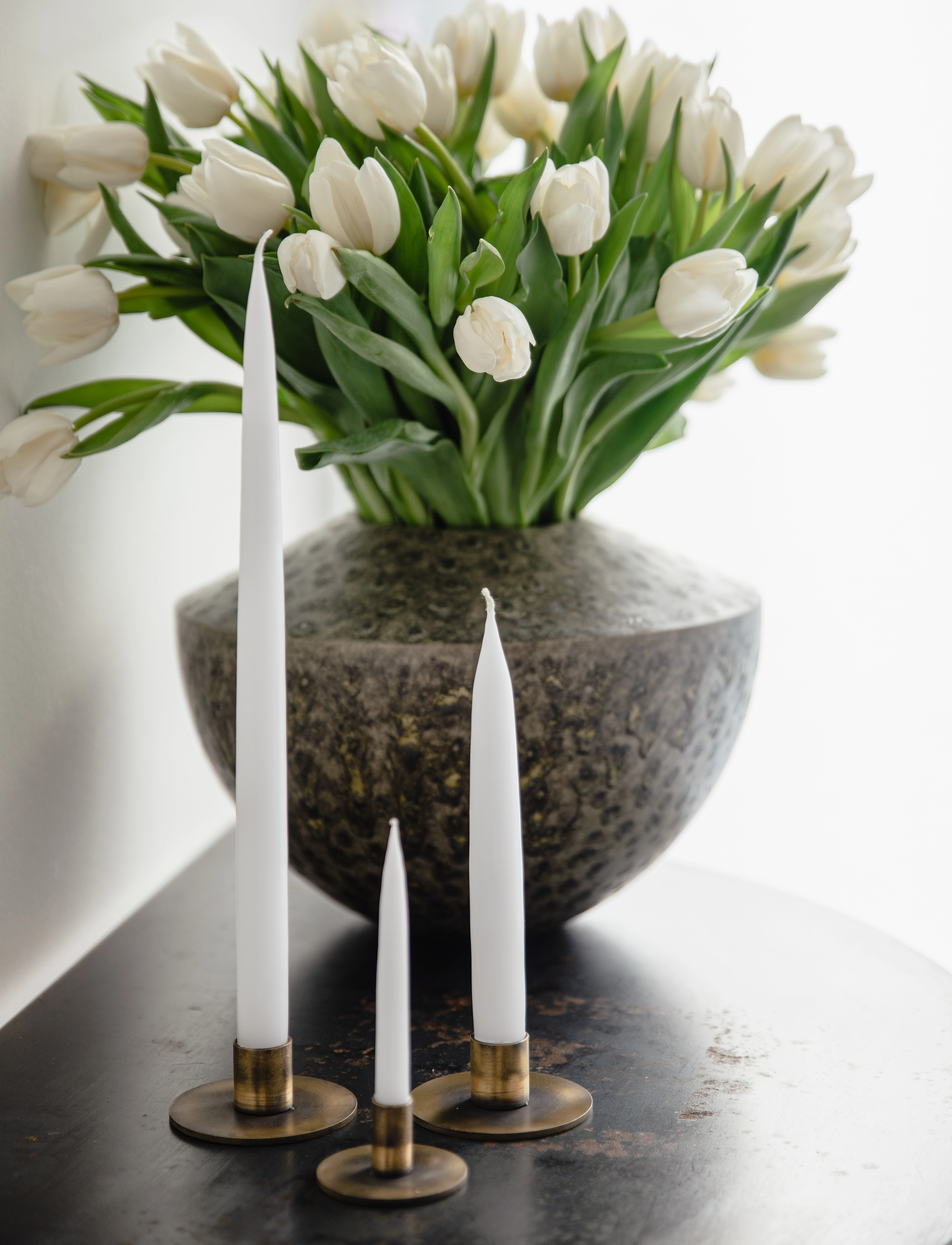 Kunstindustrien Hand Dipped Candles, 4 Pack, One Size, Weiß - Pillar Homeware
