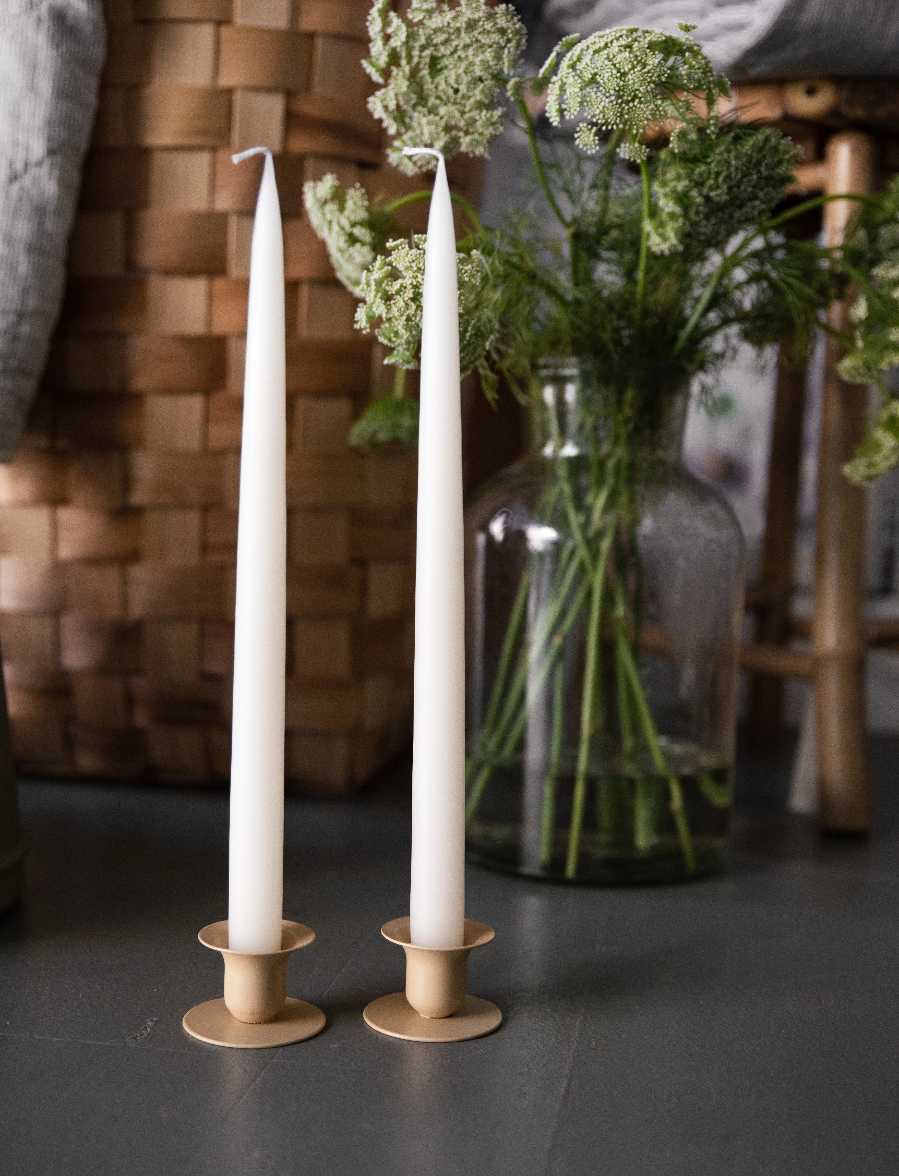 Kunstindustrien - Hand Dipped Candles, 4 pack - taper candles - offwhite - 5