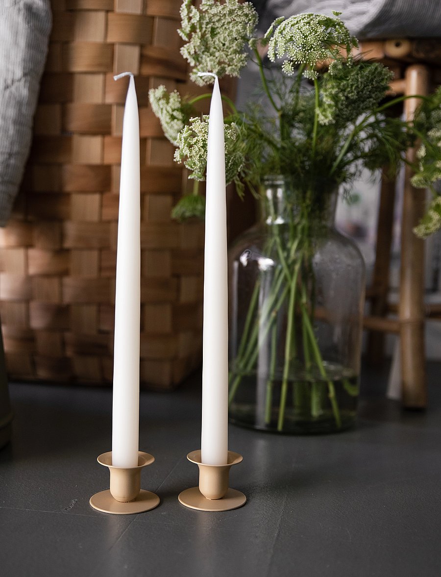 Kunstindustrien - Hand Dipped Candles, 4 pack - tischkerzen - offwhite - 5
