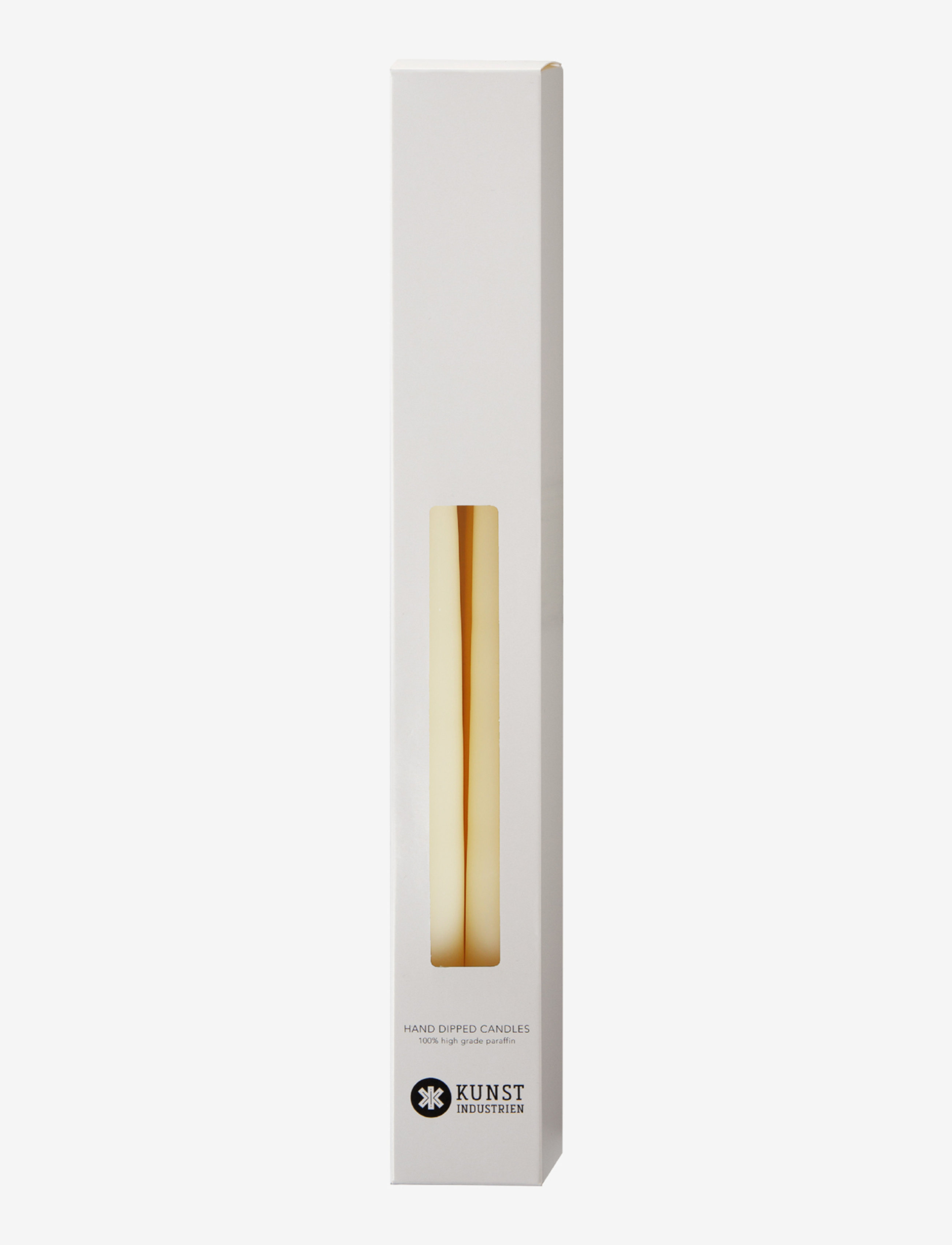 Kunstindustrien - Hand Dipped Candles, 4 pack - taper candles - ivory - 2