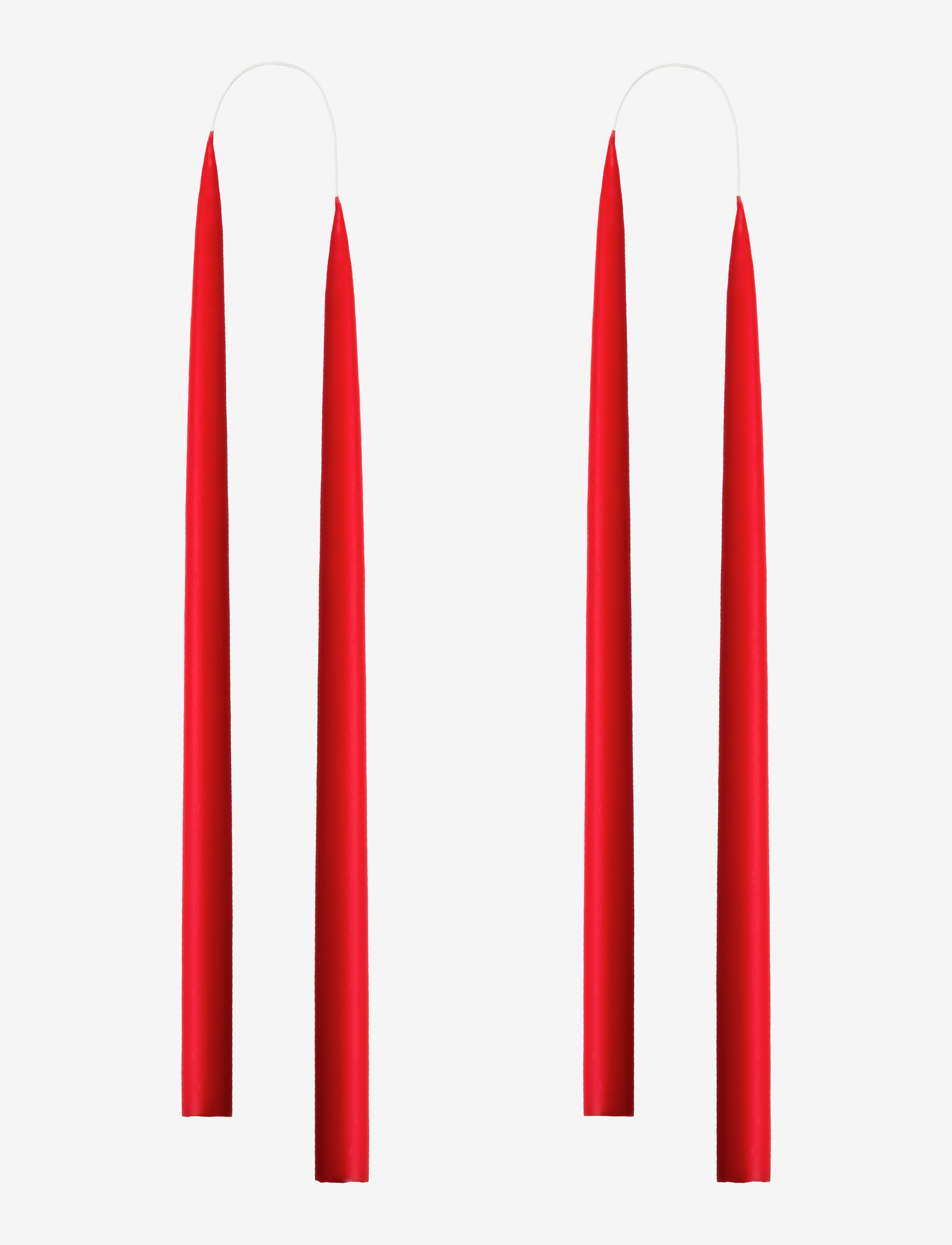 KUNSTINDUSTRIEN Hand Dipped Candles, 4 Pack Rot - One Size - Unisex