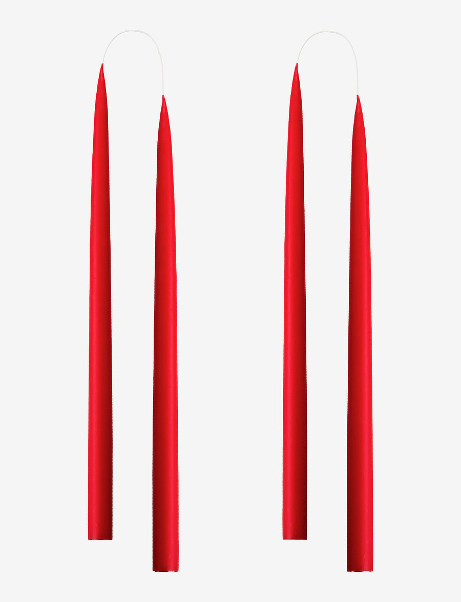 Kunstindustrien - Hand Dipped Candles, 4 pack - madalaimad hinnad - red - 0