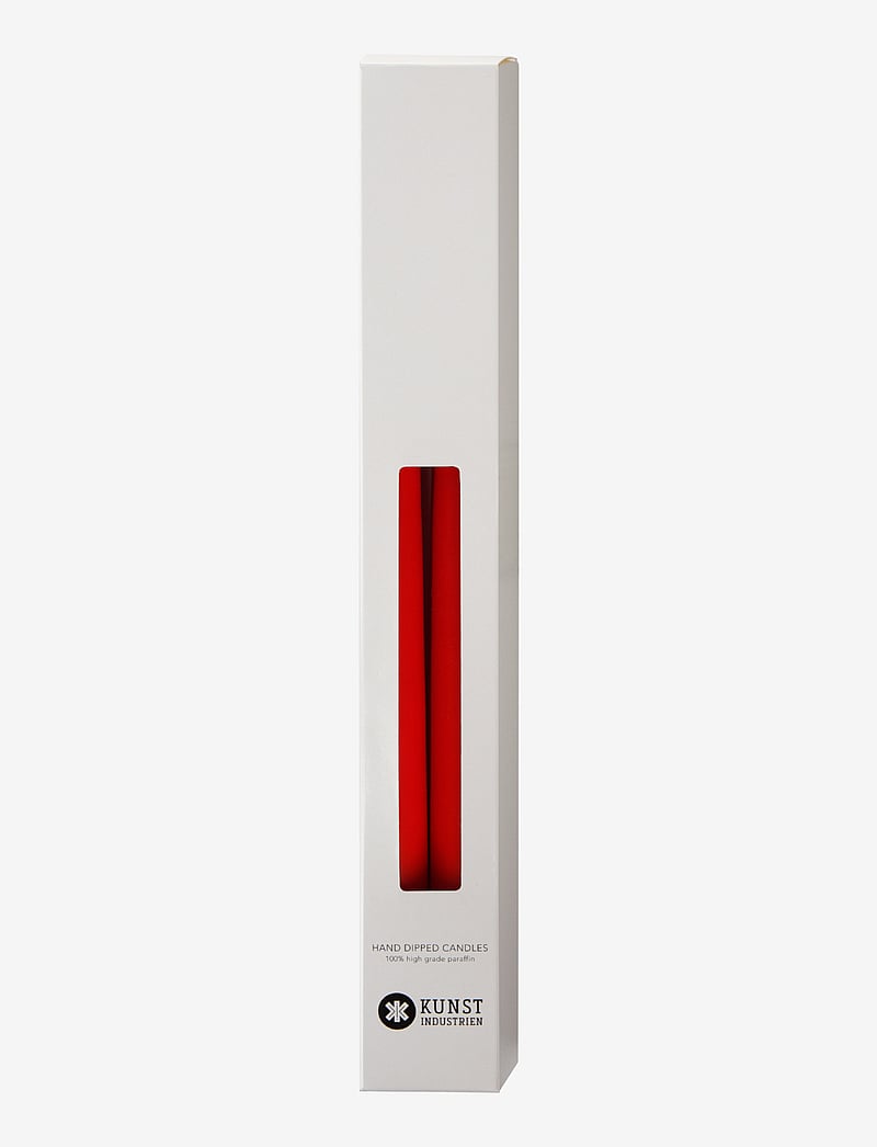 Kunstindustrien - Hand Dipped Candles, 4 pack - pikad küünlad - red - 2