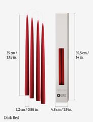 Kunstindustrien - Hand Dipped Candles, 4 pack - lowest prices - dark red - 2