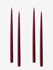 Kunstindustrien - Hand Dipped Candles, 4 pack - de laveste prisene - bordeaux - 0