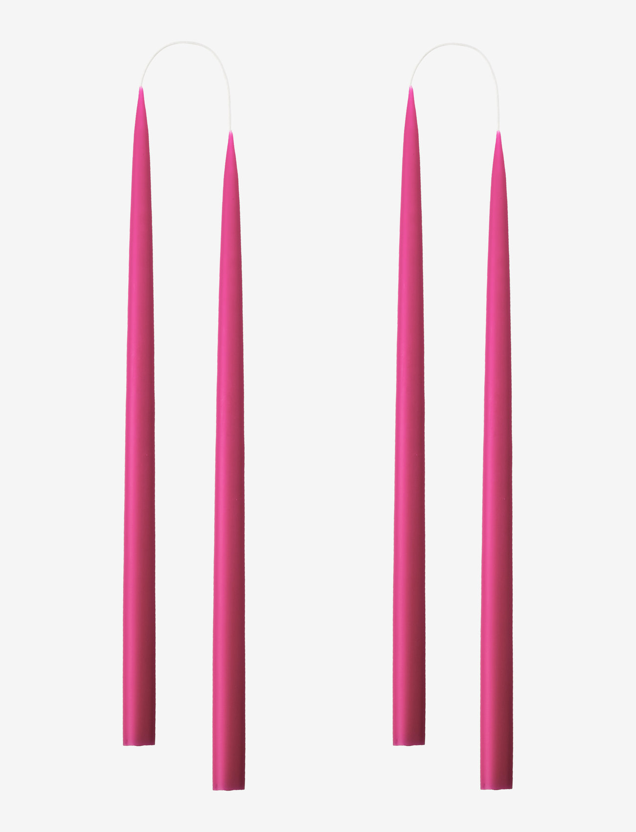 Kunstindustrien - Hand Dipped Candles, 4 pack - de laveste prisene - cerise - 0