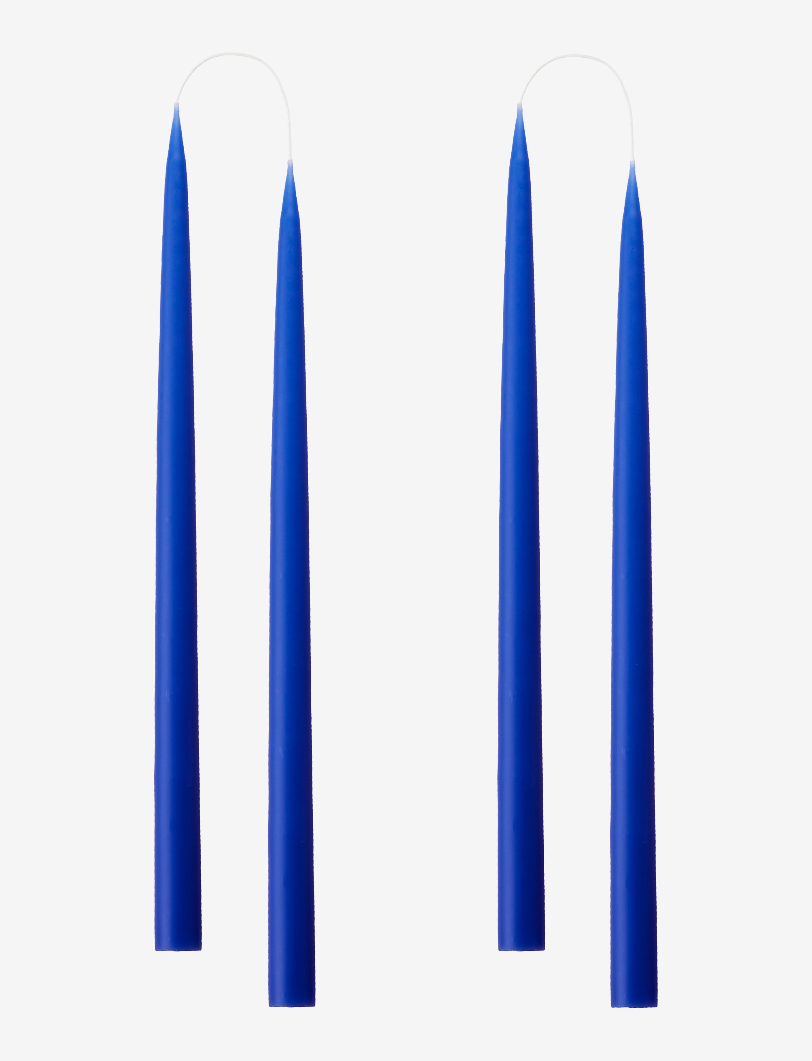 Kunstindustrien Hand Dipped Candles, 4 Pack, Søjlelys, Blå, Str: ONE SIZE