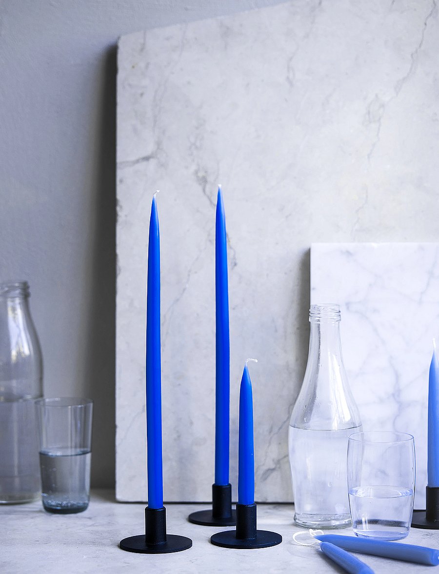 Kunstindustrien - Hand Dipped Candles, 4 pack - madalaimad hinnad - cobult blue - 3