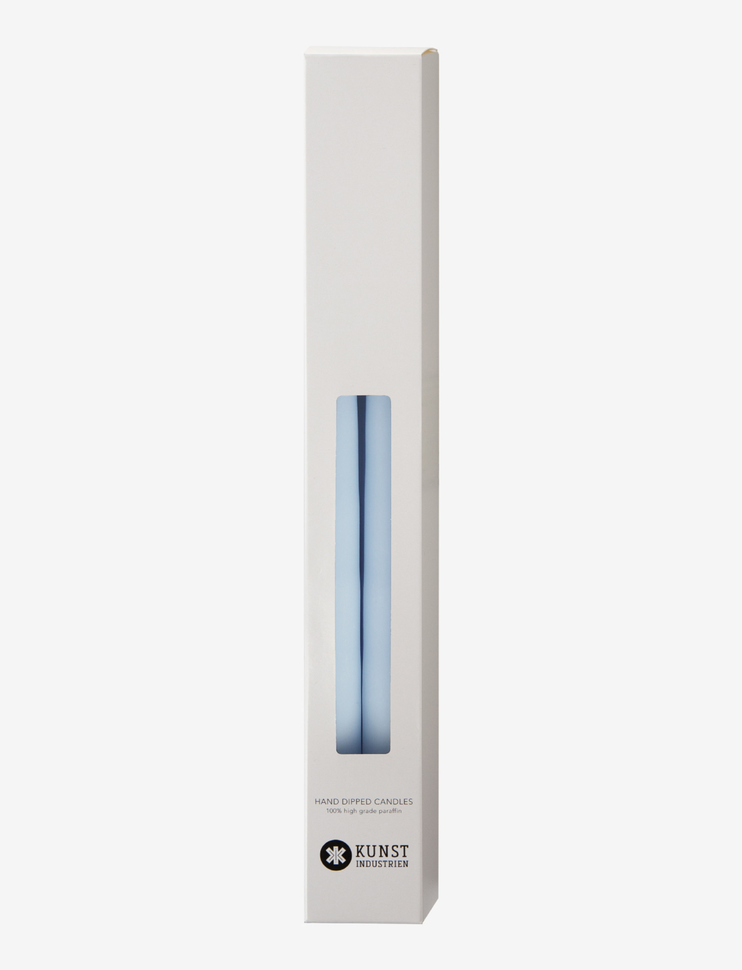Kunstindustrien - Hand Dipped Candles, 4 pack - taper candles - pastel blue - 2