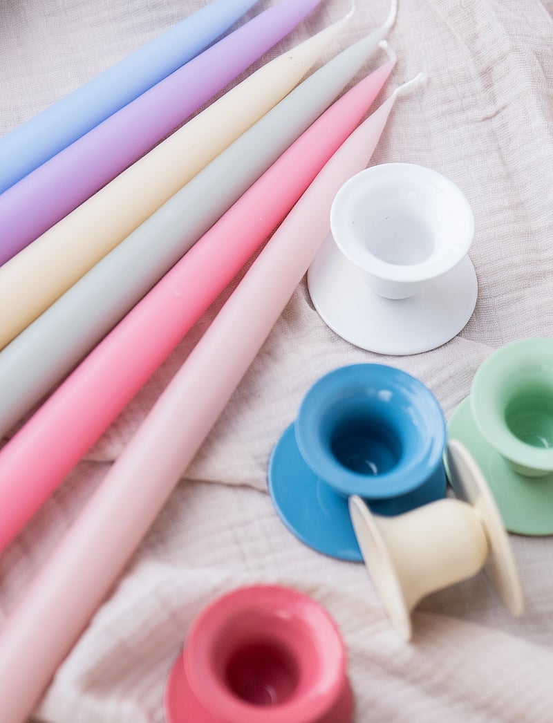 Kunstindustrien - Hand Dipped Candles, 4 pack - pikad küünlad - pastel blue - 4