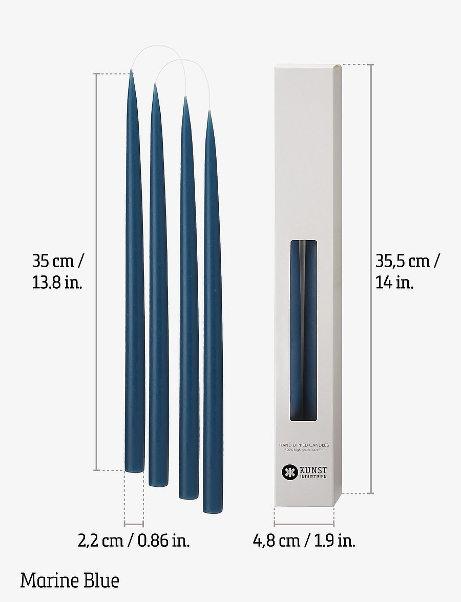 Kunstindustrien - Hand Dipped Candles, 4 pack - madalaimad hinnad - marine blue - 2