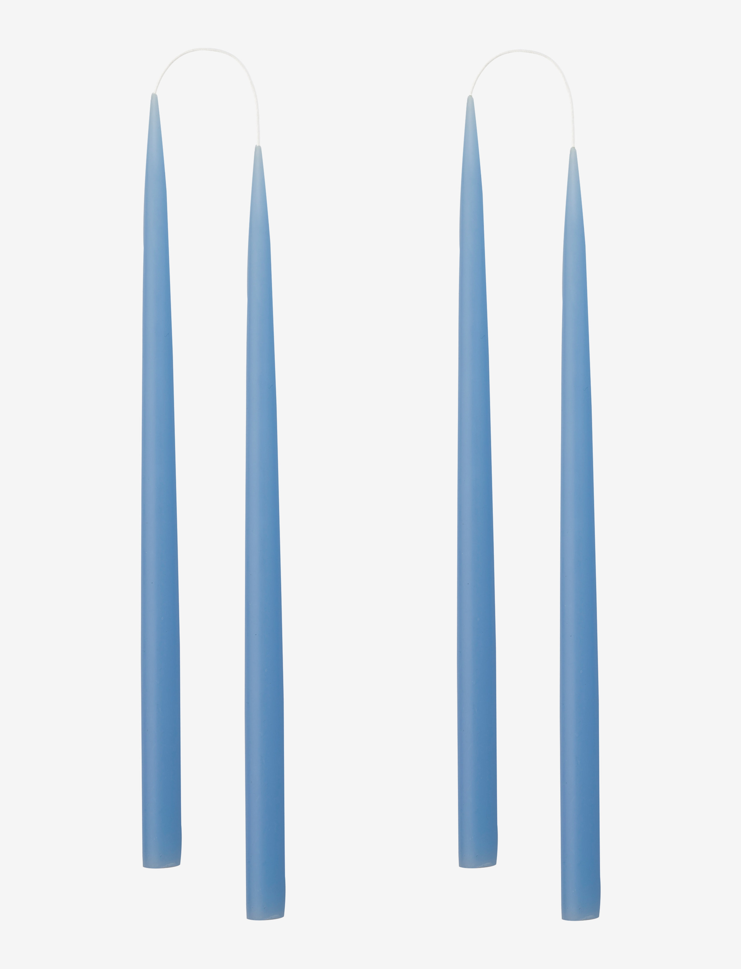 Kunstindustrien Hand Dipped Candles, 4 Pack, Søjlelys, Blå, Str: ONE SIZE