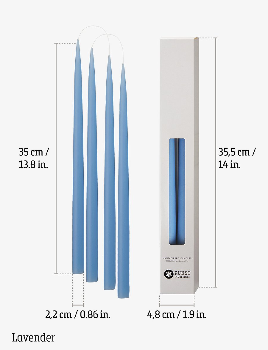 Kunstindustrien - Hand Dipped Candles, 4 pack - madalaimad hinnad - lavendar - 2