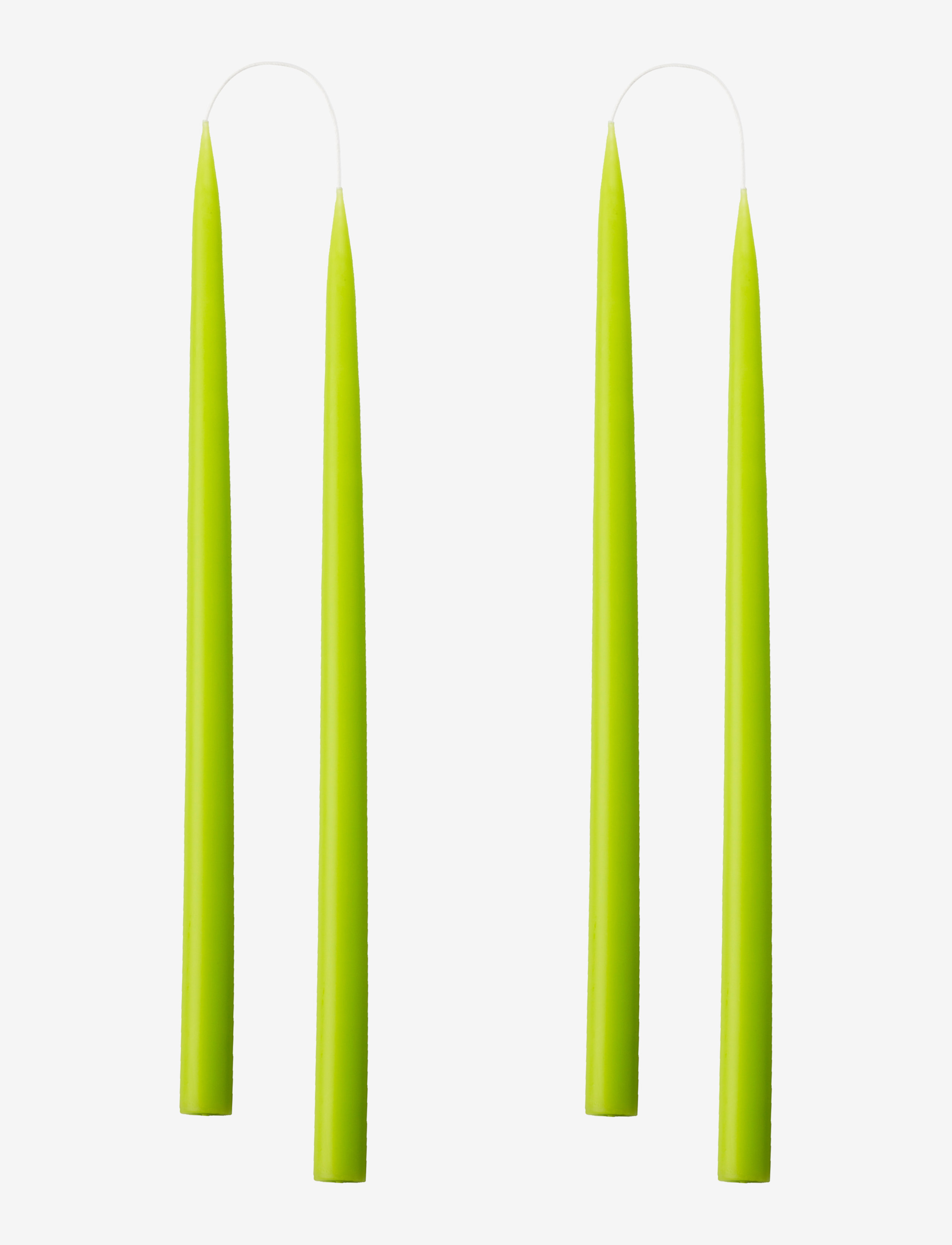 Kunstindustrien Hand Dipped Candles, 4 pack - Küünlad - LIME / yellow