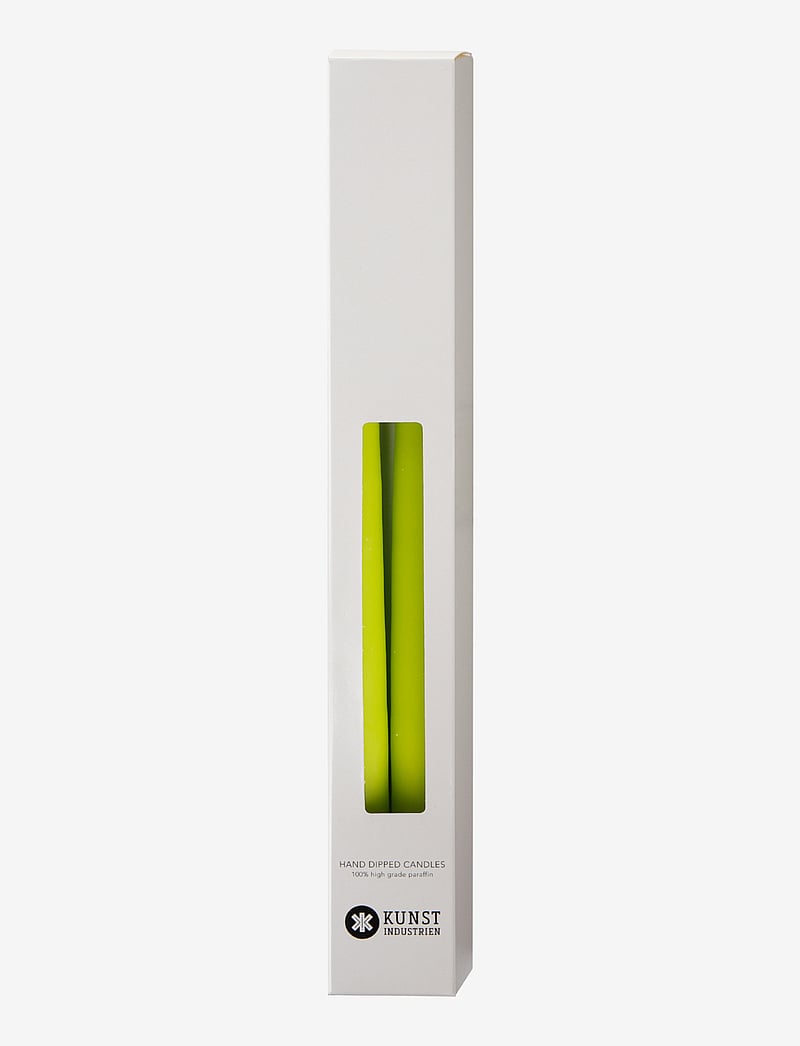 Kunstindustrien - Hand Dipped Candles, 4 pack - pikad küünlad - lime - 2