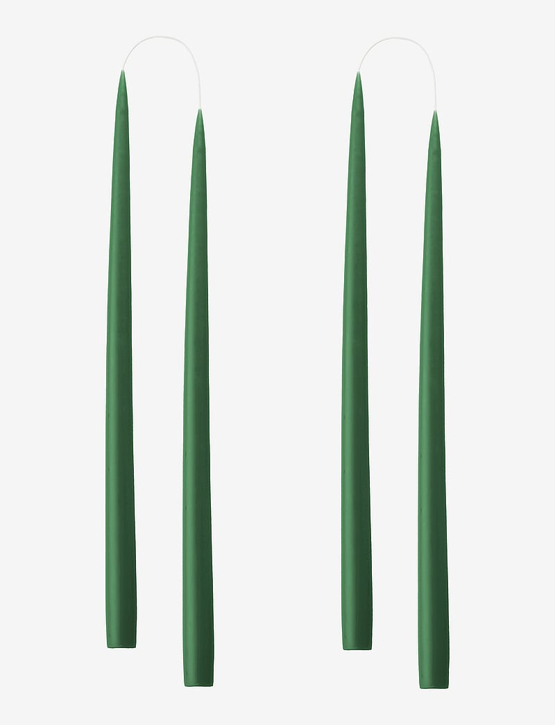 Kunstindustrien - Hand Dipped Candles, 4 pack - pikad küünlad - bottle green - 1