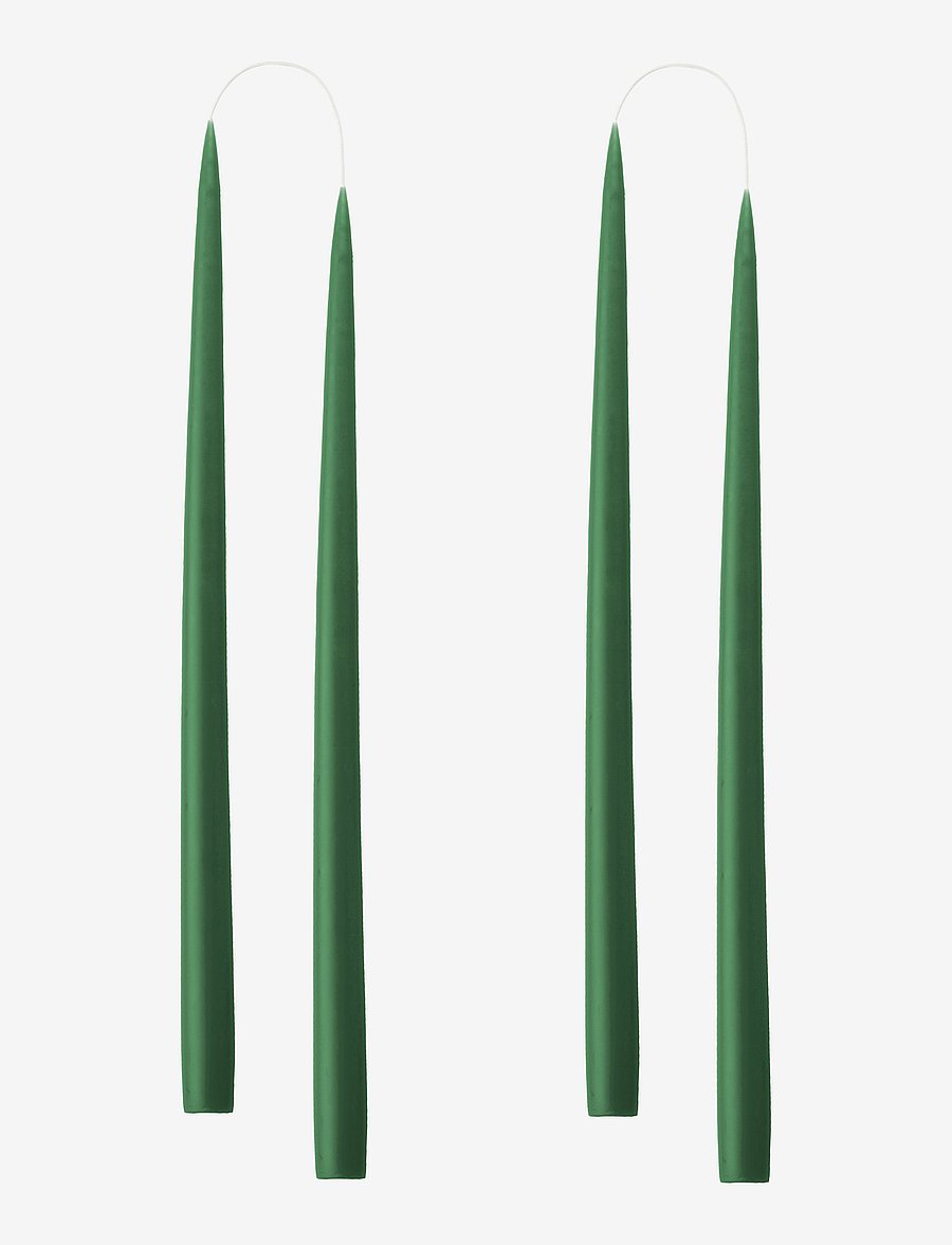 Kunstindustrien - Hand Dipped Candles, 4 pack - die niedrigsten preise - bottle green - 0