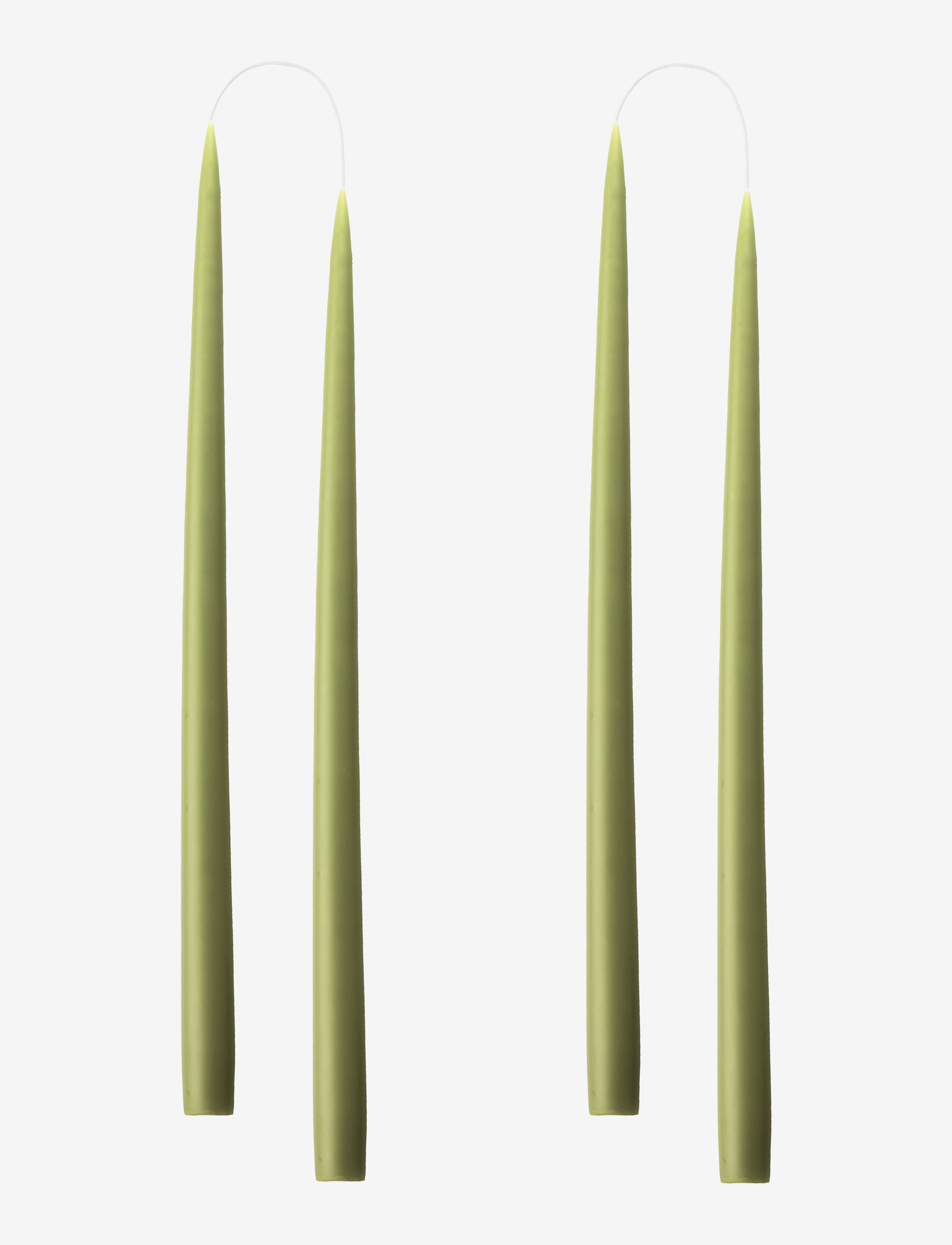 Kunstindustrien Hand Dipped Candles, 4 Pack, One Size, Grün - Pillar Homeware