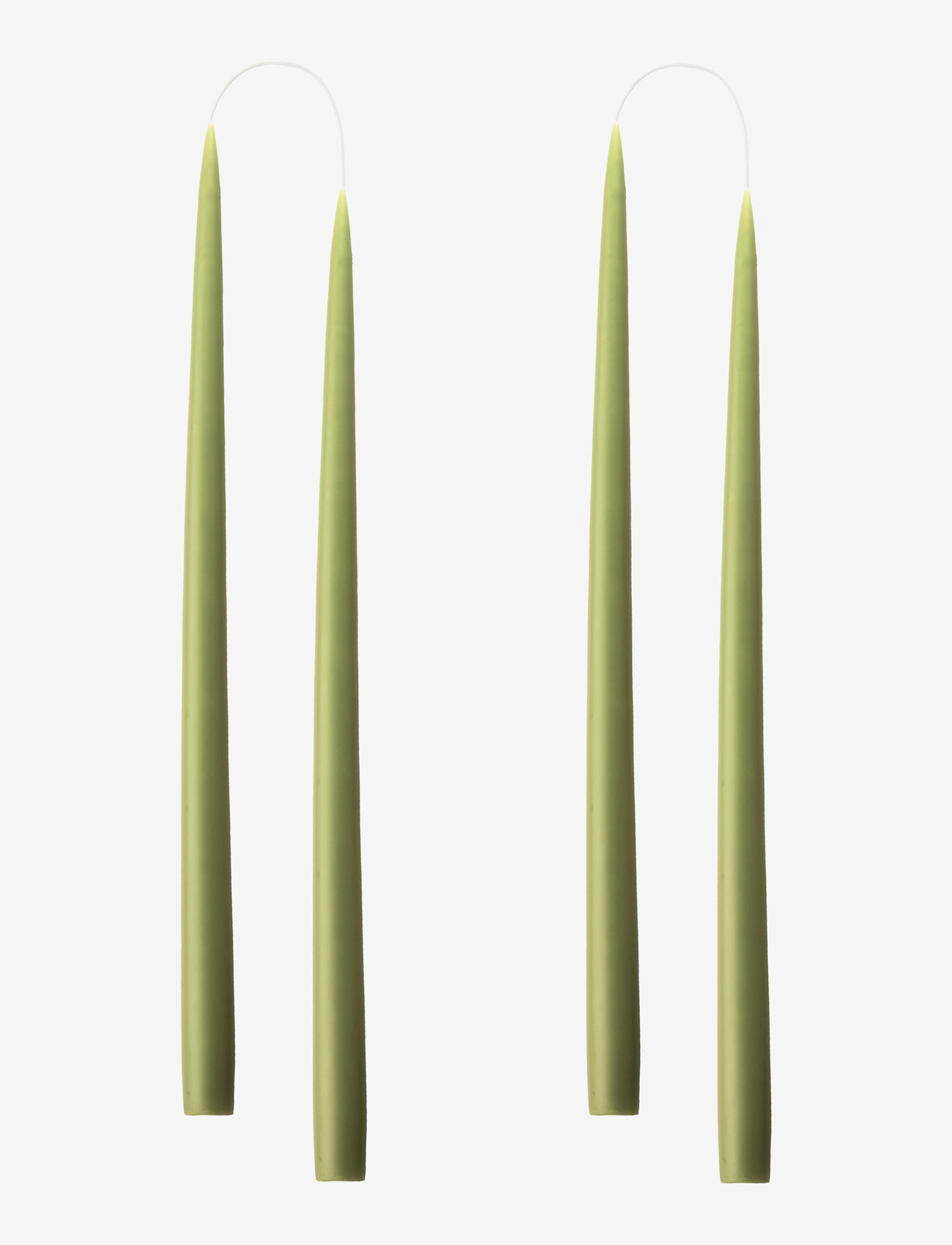 Kunstindustrien - Hand Dipped Candles, 4 pack - die niedrigsten preise - olive green - 0