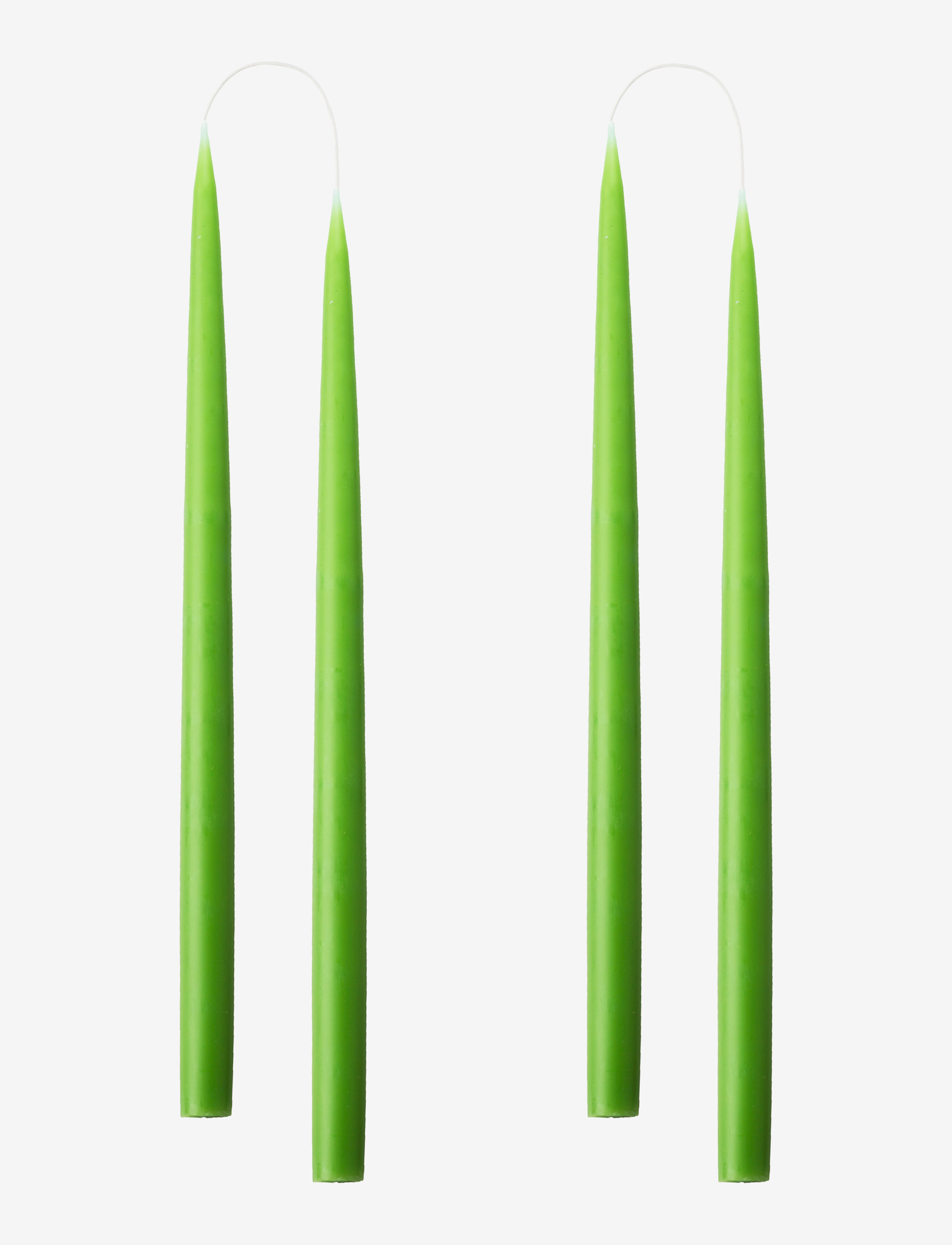 KUNSTINDUSTRIEN Hand Dipped Candles, 4 Pack Grün - One Size - Unisex