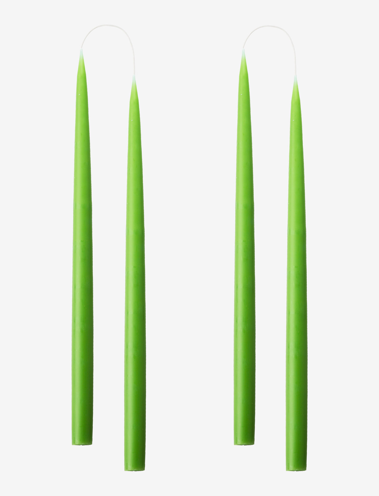 Kunstindustrien - Hand Dipped Candles, 4 pack - lowest prices - light green - 0
