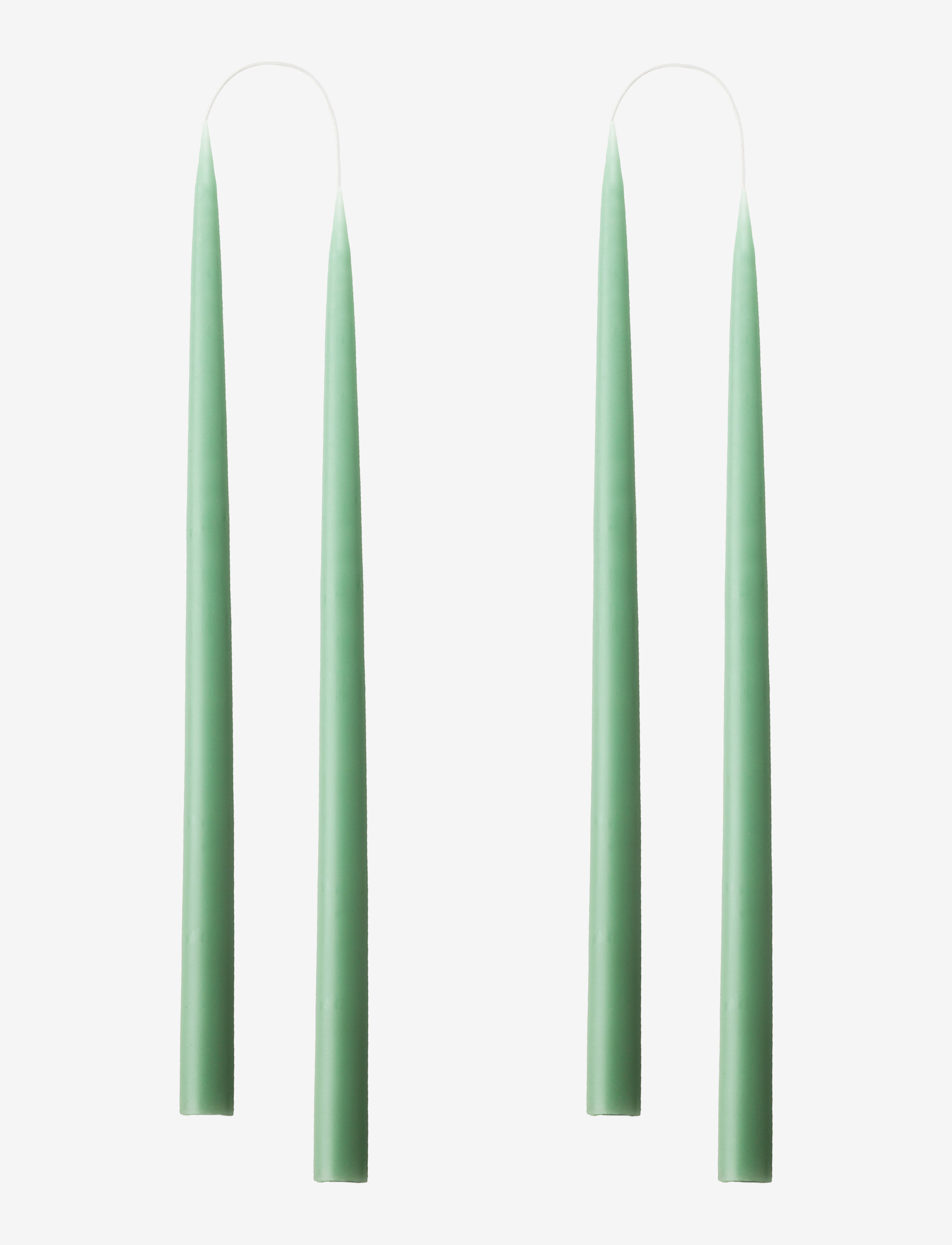 KUNSTINDUSTRIEN Hand Dipped Candles, 4 Pack Grün - One Size - Unisex