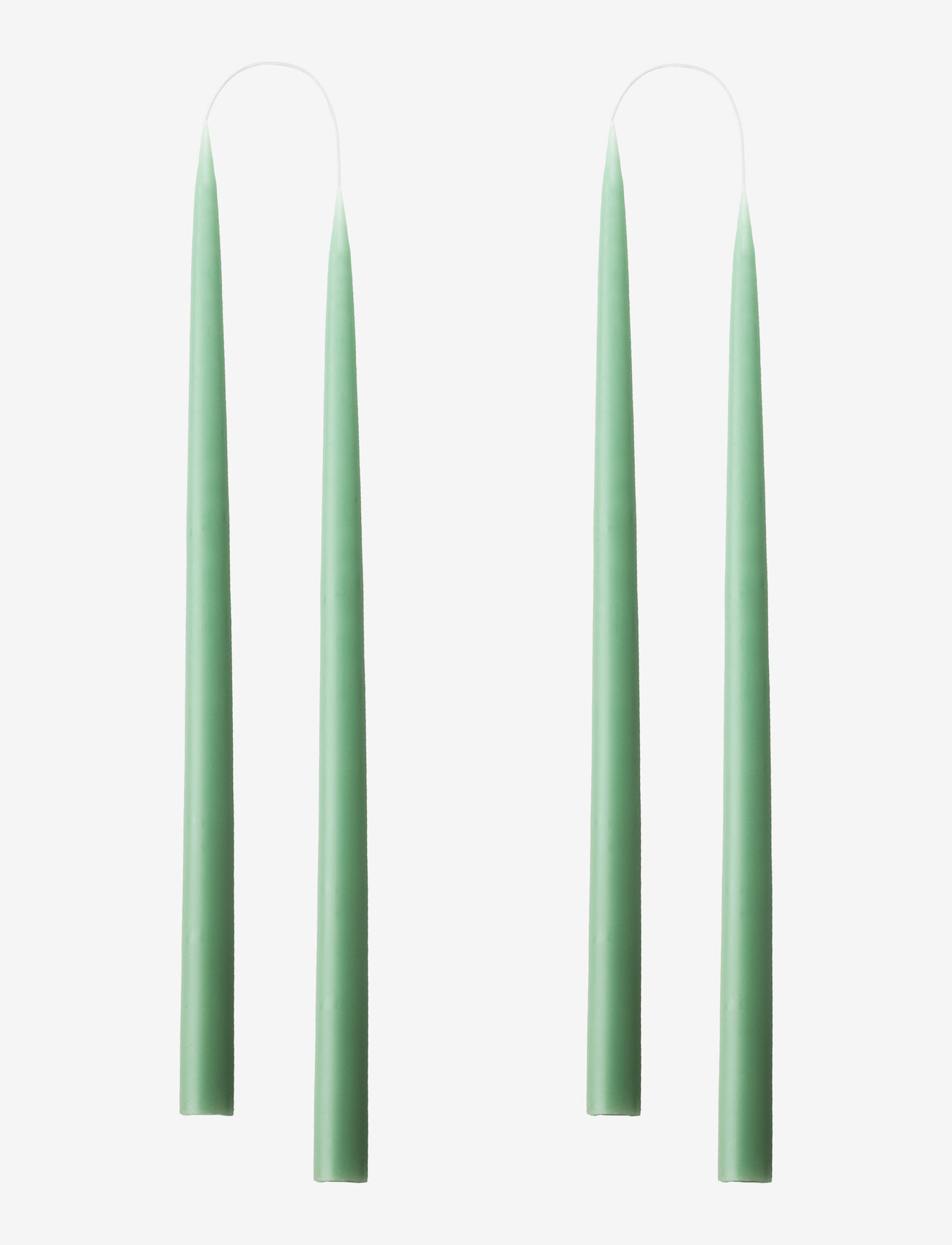 Kunstindustrien - Hand Dipped Candles, 4 pack - lowest prices - dark reseda green - 0