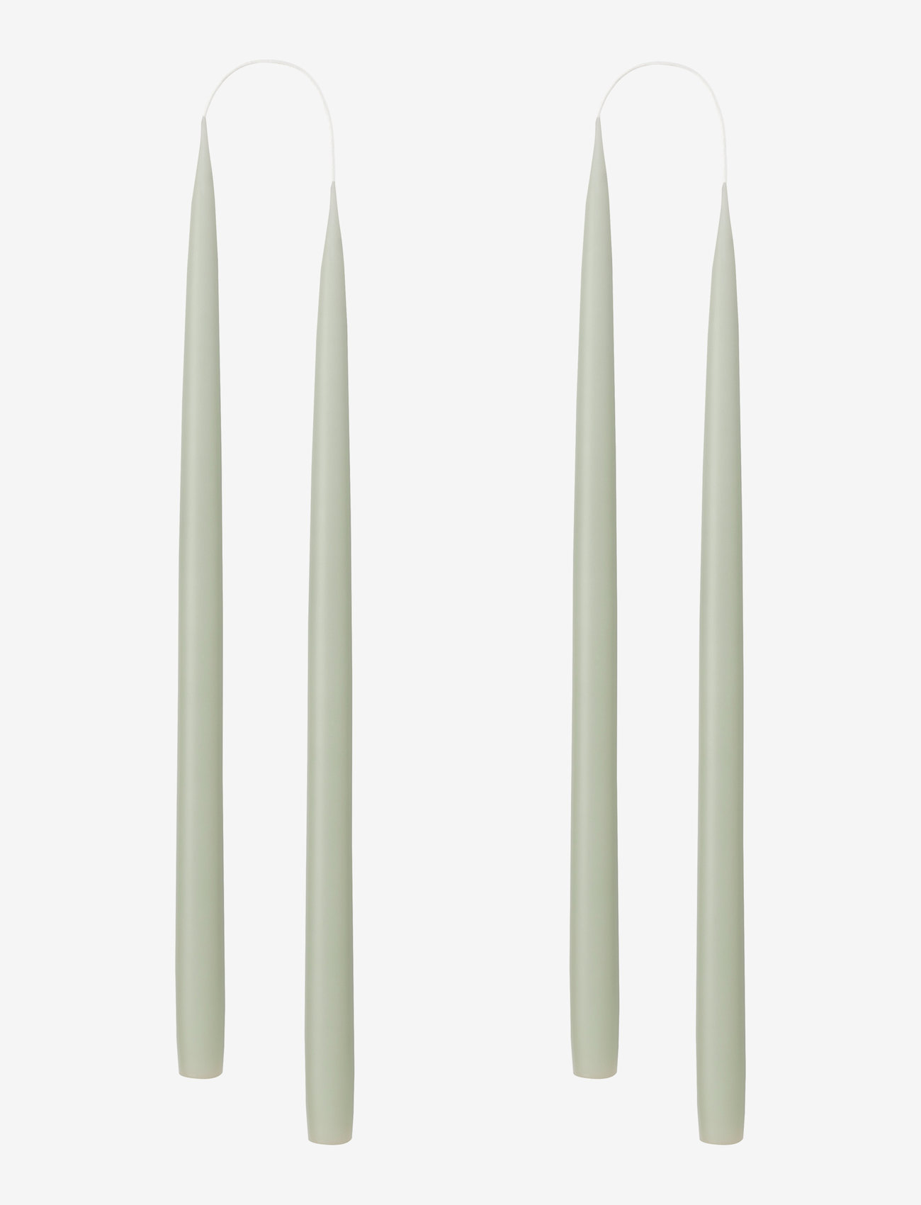 Kunstindustrien - Hand Dipped Candles, 4 pack - stagelys - light reseda green - 1