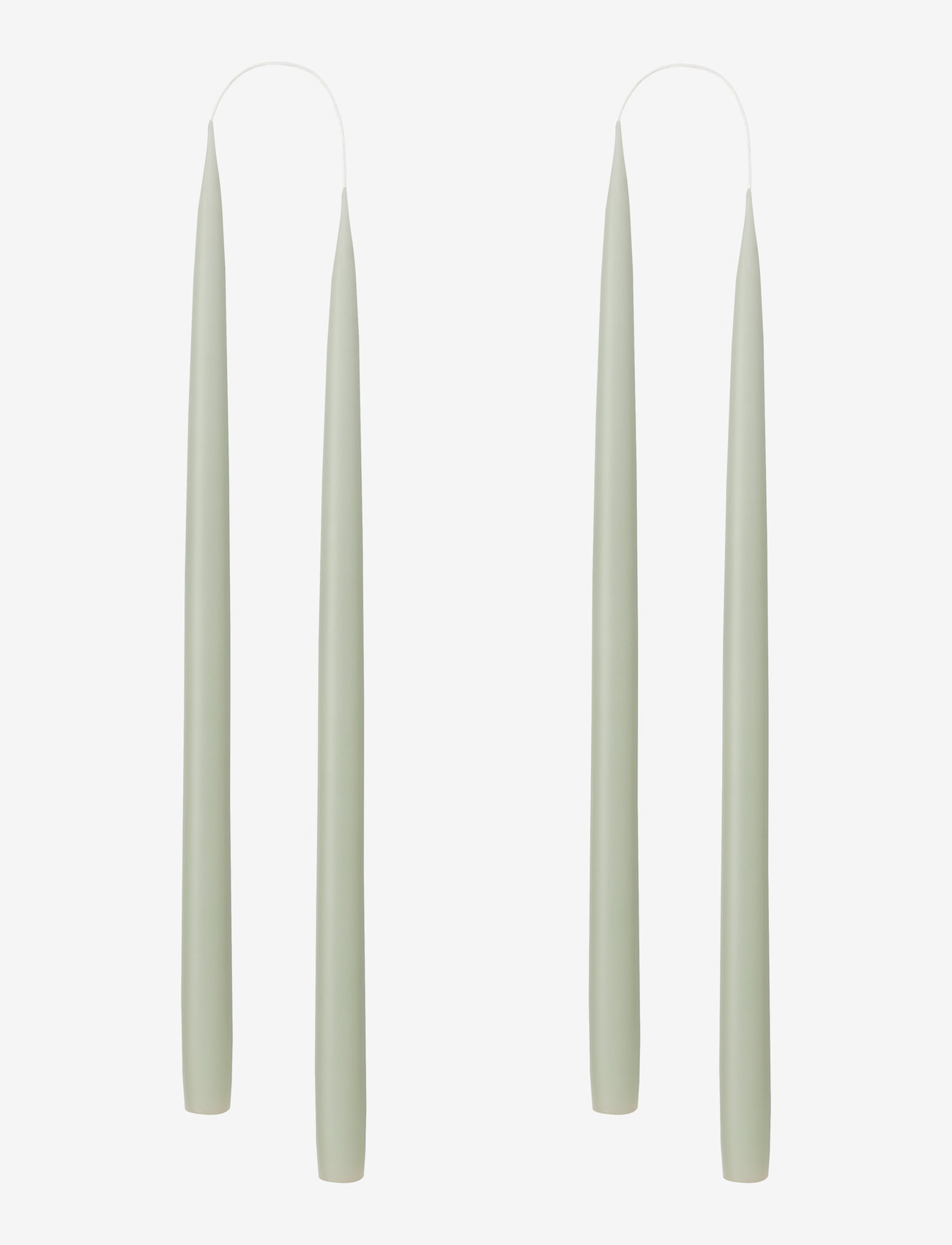 Kunstindustrien - Hand Dipped Candles, 4 pack - lowest prices - light reseda green - 0