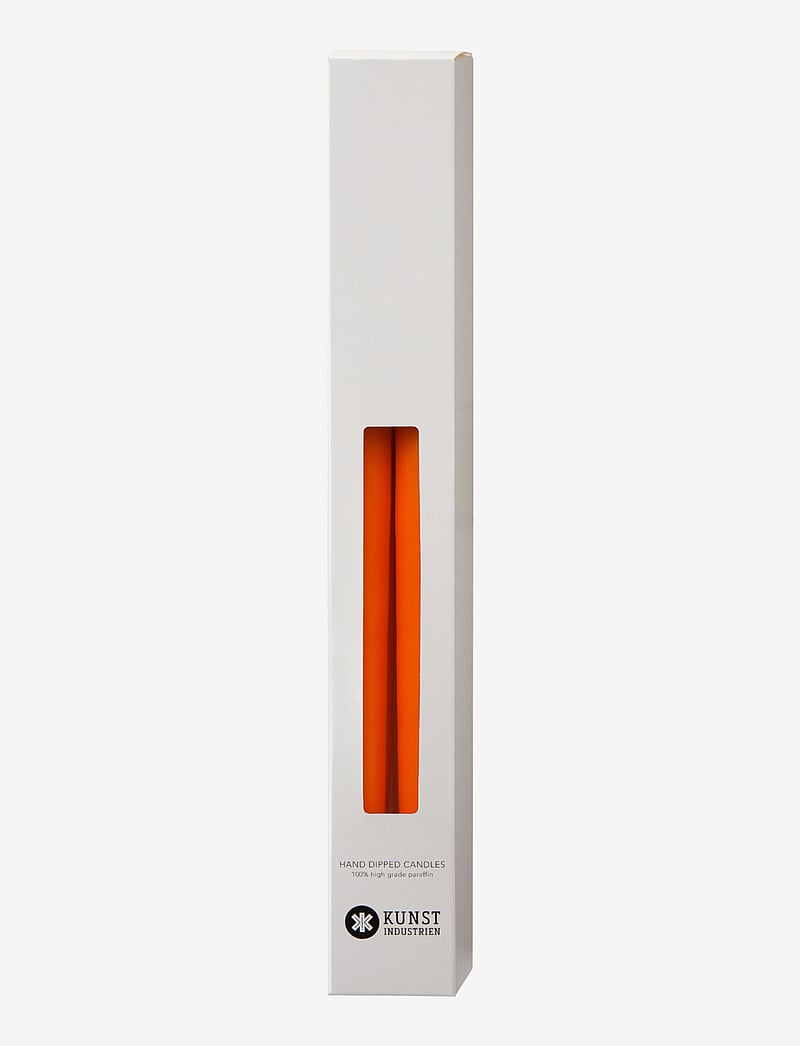 Kunstindustrien - Hand Dipped Candles, 4 pack - pikad küünlad - orange - 2