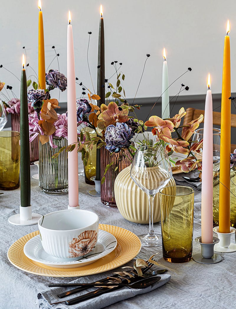 Kunstindustrien - Hand Dipped Candles, 4 pack - tischkerzen - yellow - 4