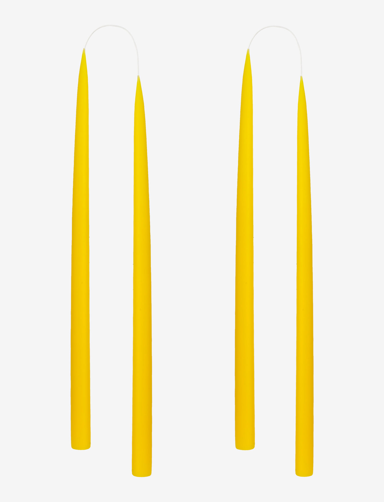Kunstindustrien - Hand Dipped Candles, 4 pack - lowest prices - lemon yellow - 0