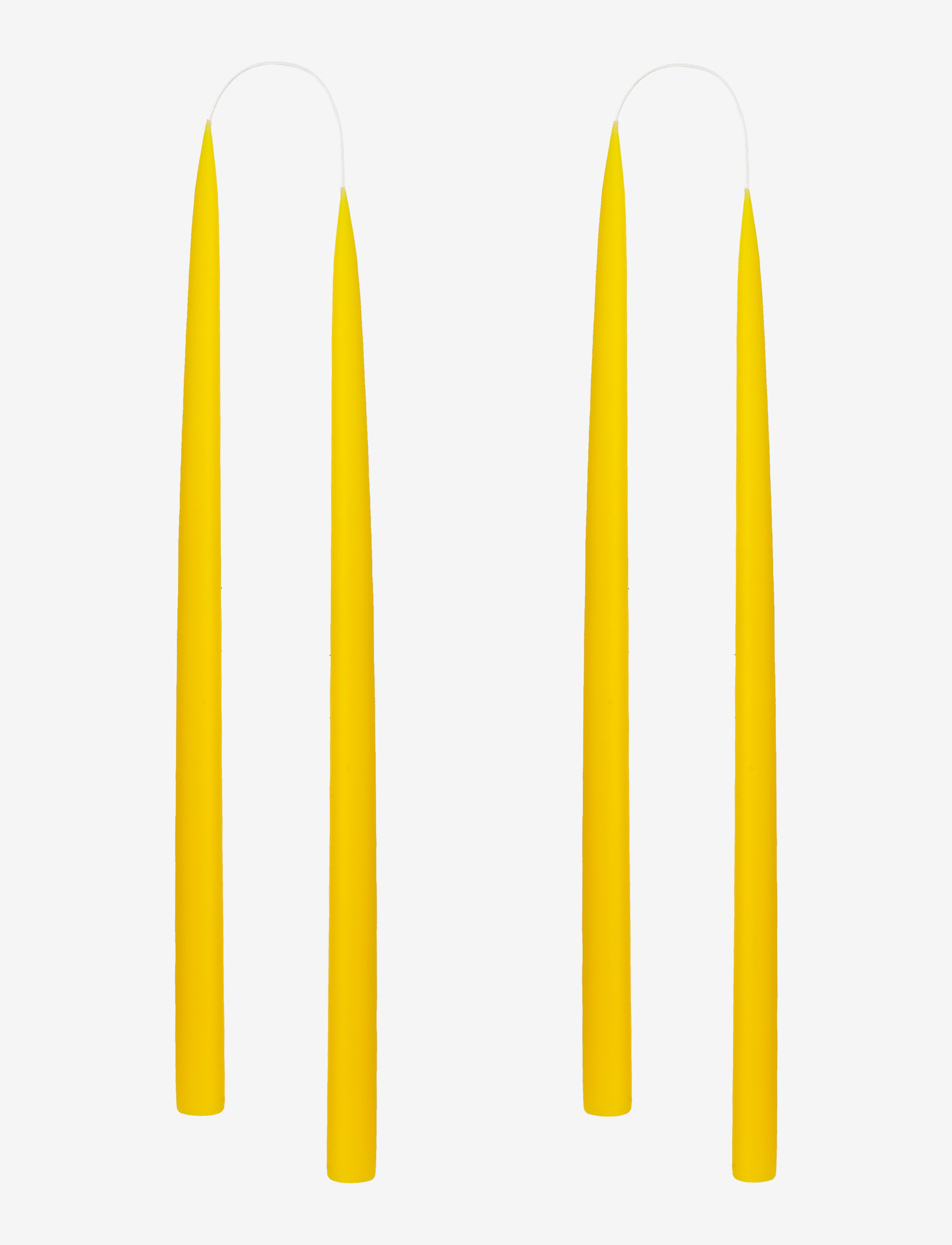 Kunstindustrien Hand Dipped Candles, 4 pack - Küünlad - LEMON YELLOW / yellow