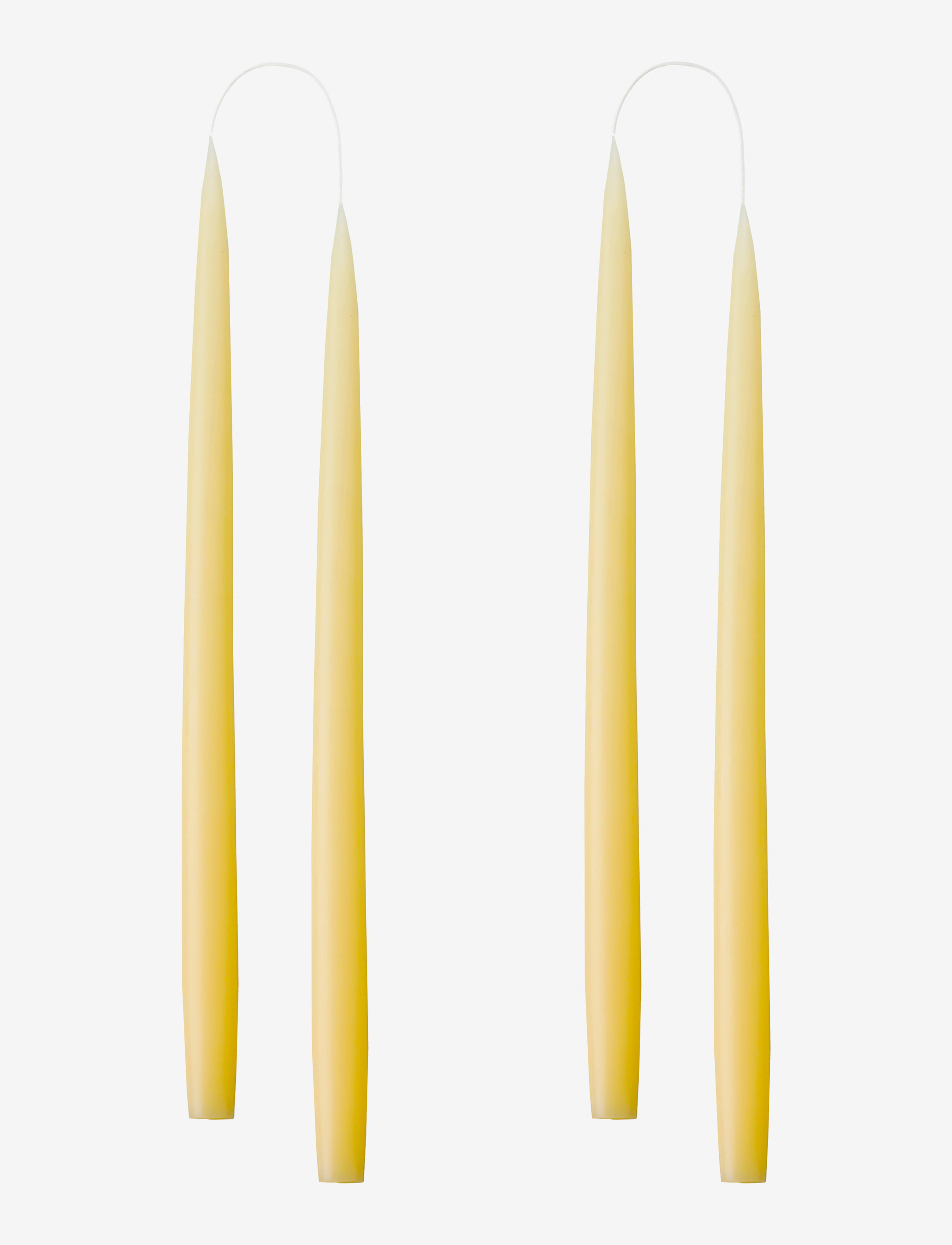 KUNSTINDUSTRIEN Hand Dipped Candles, 4 Pack Gelb - One Size - Unisex