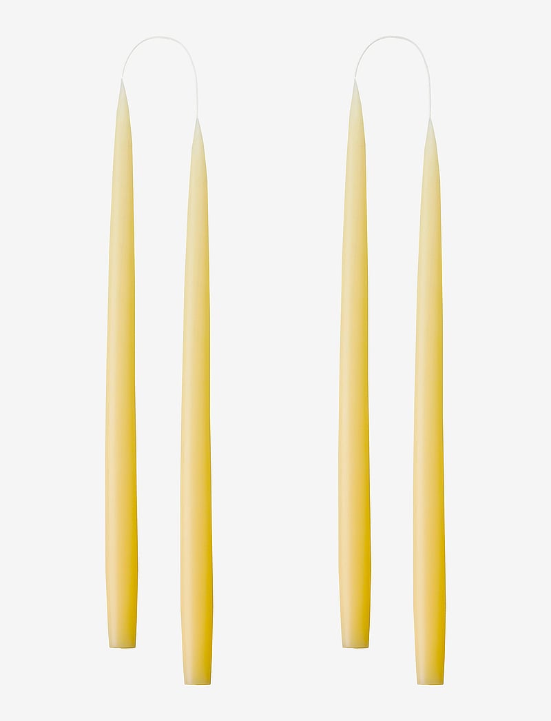Kunstindustrien - Hand Dipped Candles, 4 pack - pikad küünlad - pastel yellow - 1