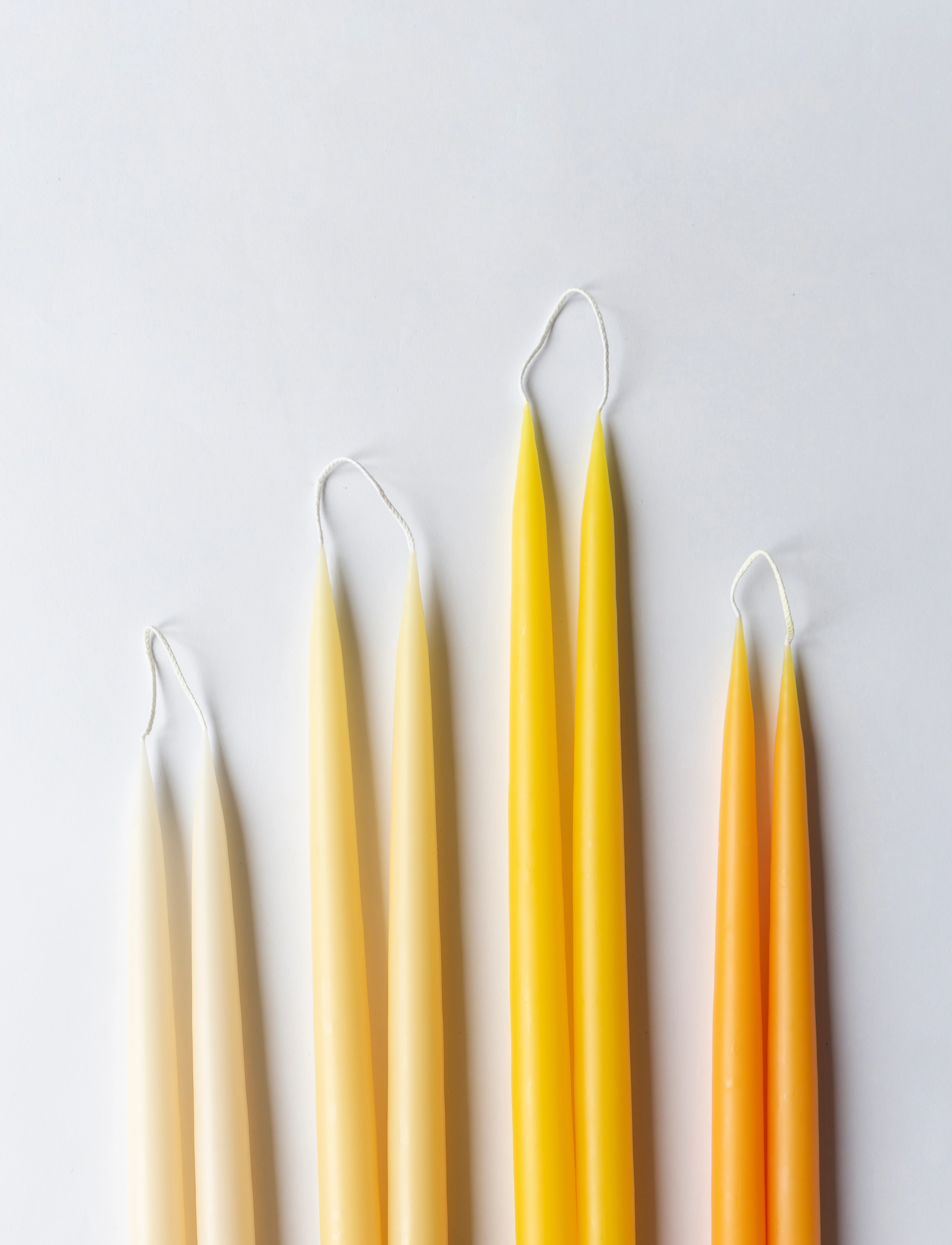 Kunstindustrien - Hand Dipped Candles, 4 pack - laveste priser - pastel yellow - 4