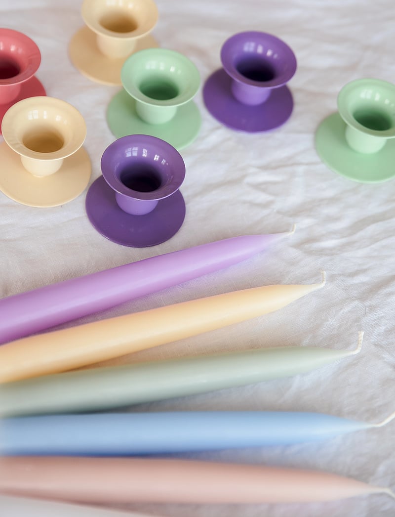 Kunstindustrien - Hand Dipped Candles, 4 pack - pikad küünlad - pastel yellow - 5