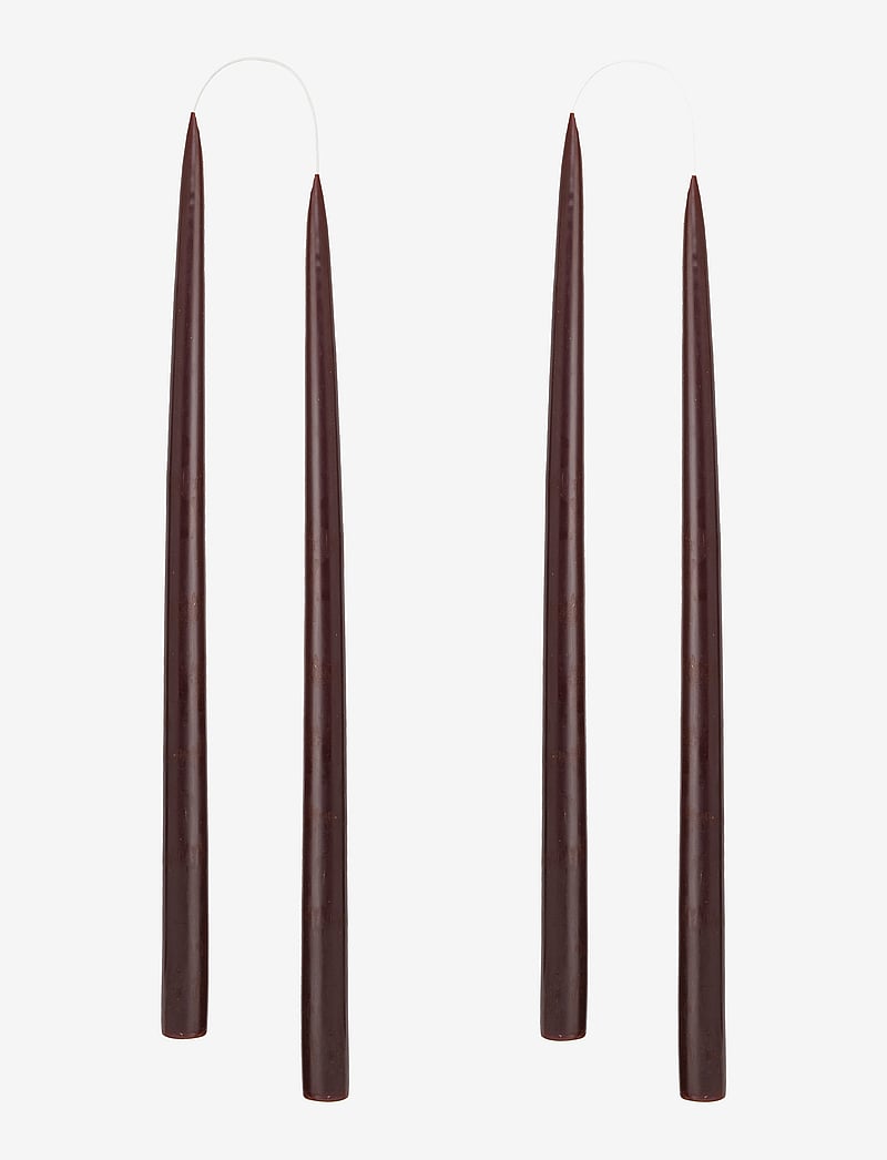 Kunstindustrien - Hand Dipped Candles, 4 pack - nach preis einkaufen - chocolate brown - 0