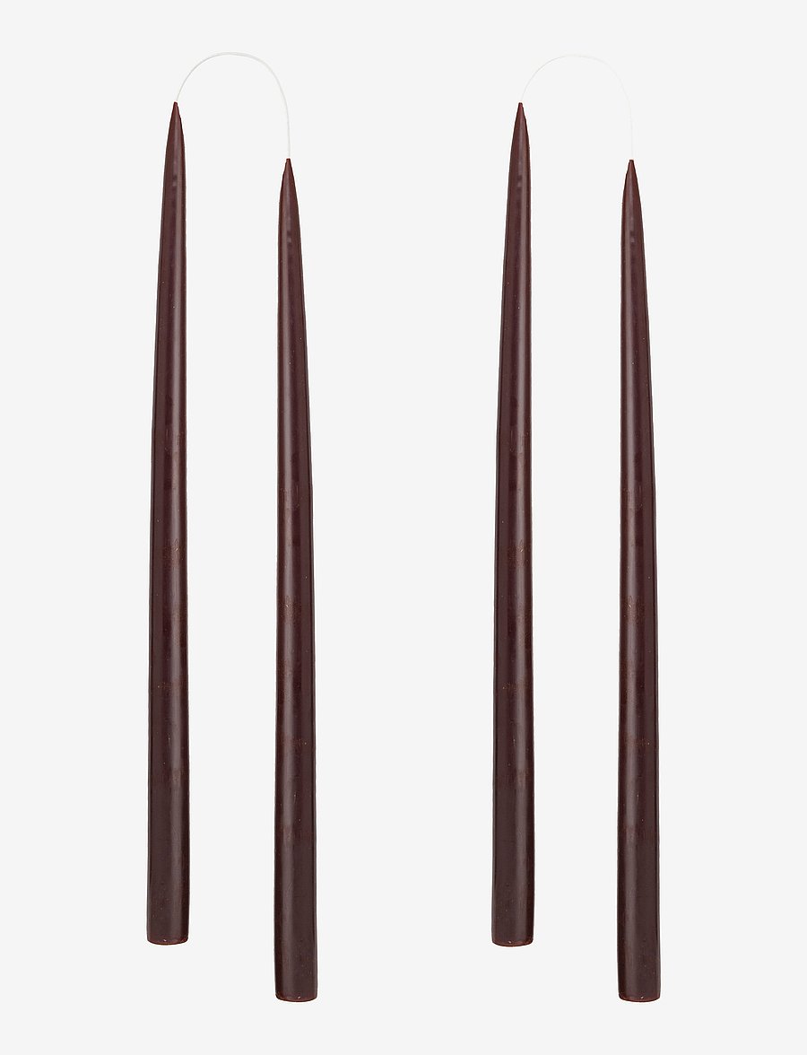 Kunstindustrien - Hand Dipped Candles, 4 pack - madalaimad hinnad - chocolate brown - 0