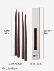 Kunstindustrien - Hand Dipped Candles, 4 pack - de laveste prisene - chocolate brown - 2