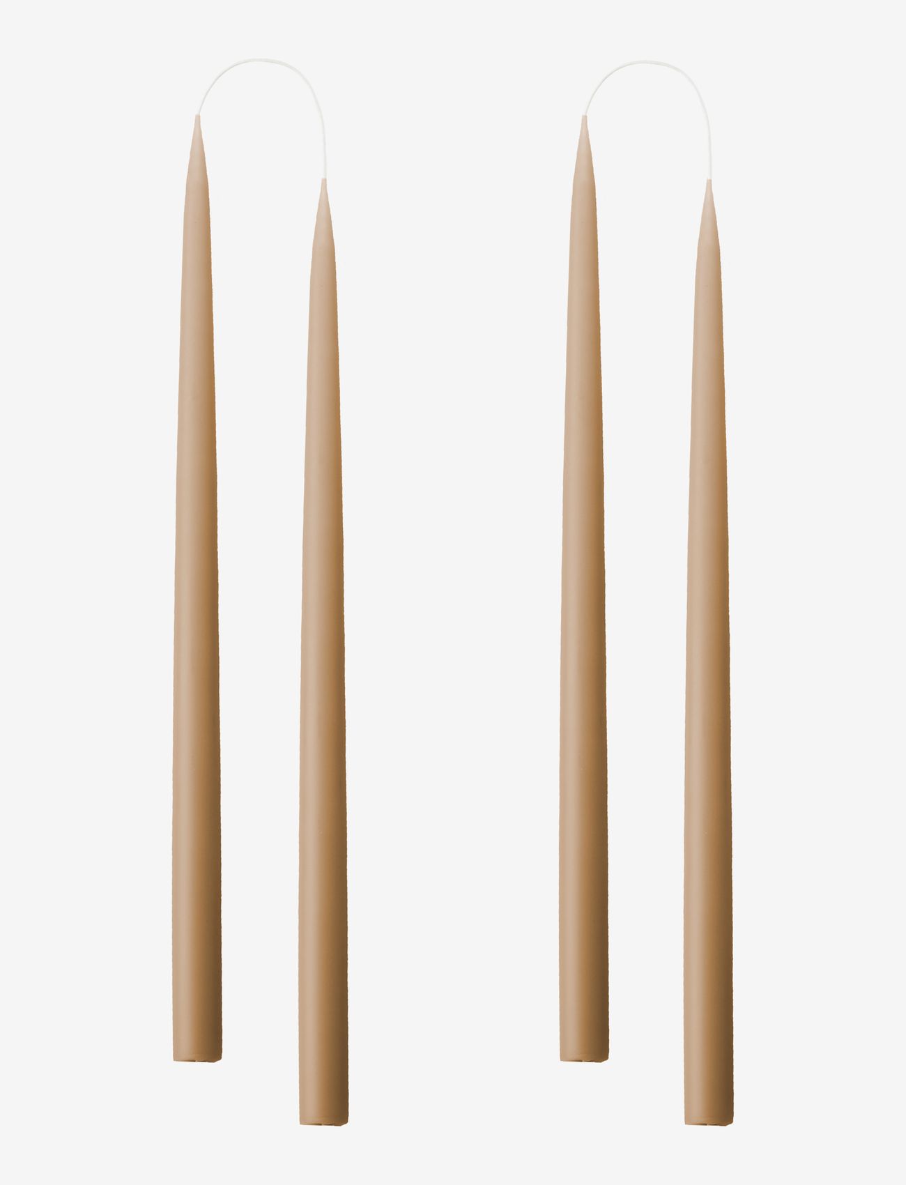 Kunstindustrien - Hand Dipped Candles, 4 pack - pikad küünlad - nougat - 0