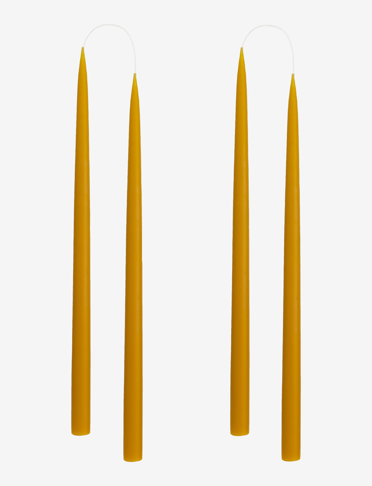 Kunstindustrien - Hand Dipped Candles, 4 pack - pikad küünlad - honey - 1