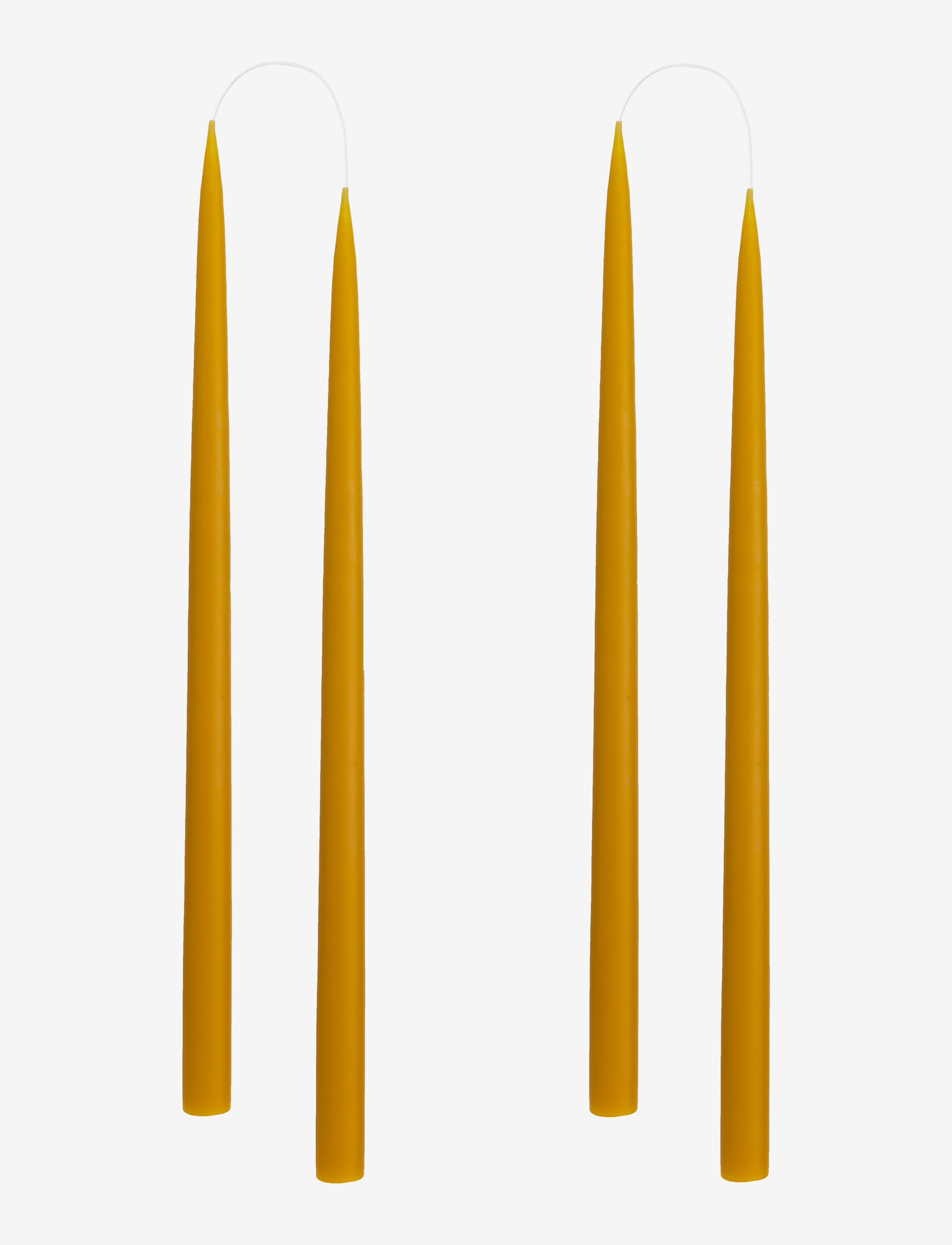 Kunstindustrien Hand Dipped Candles, 4 pack - Küünlad - HONEY / yellow