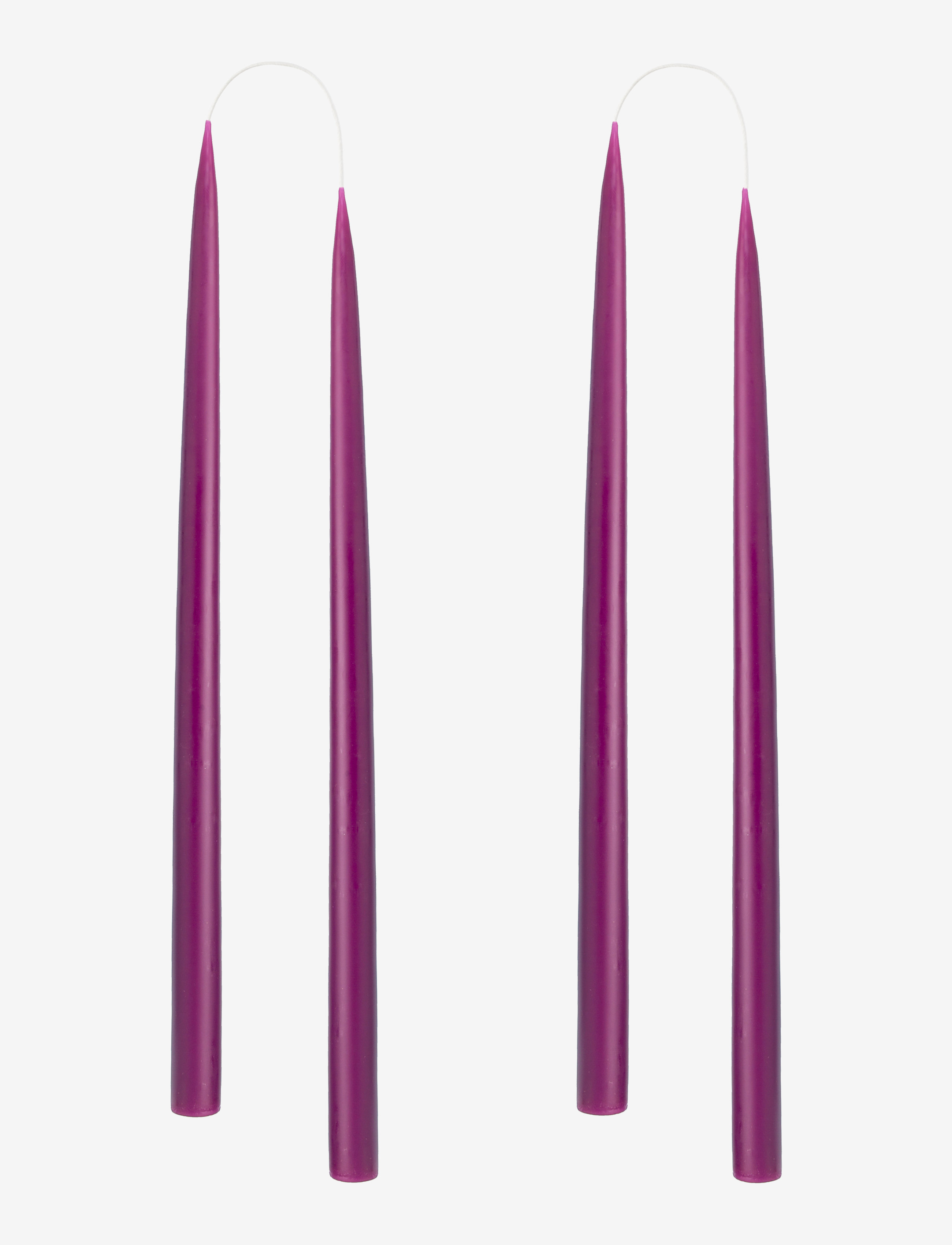 Kunstindustrien Hand Dipped Candles, 4 pack - Küünlad - HEATHER / purple
