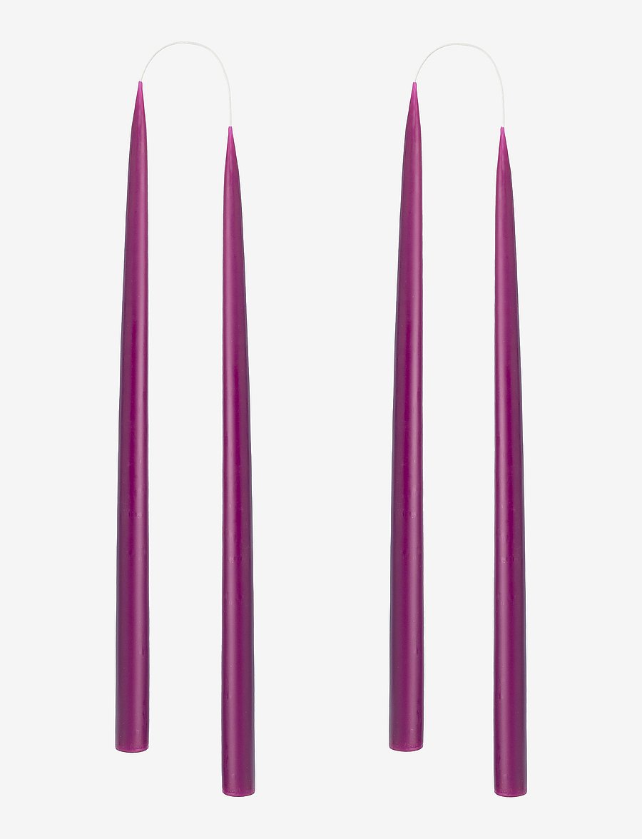 Kunstindustrien - Hand Dipped Candles, 4 pack - madalaimad hinnad - heather - 0